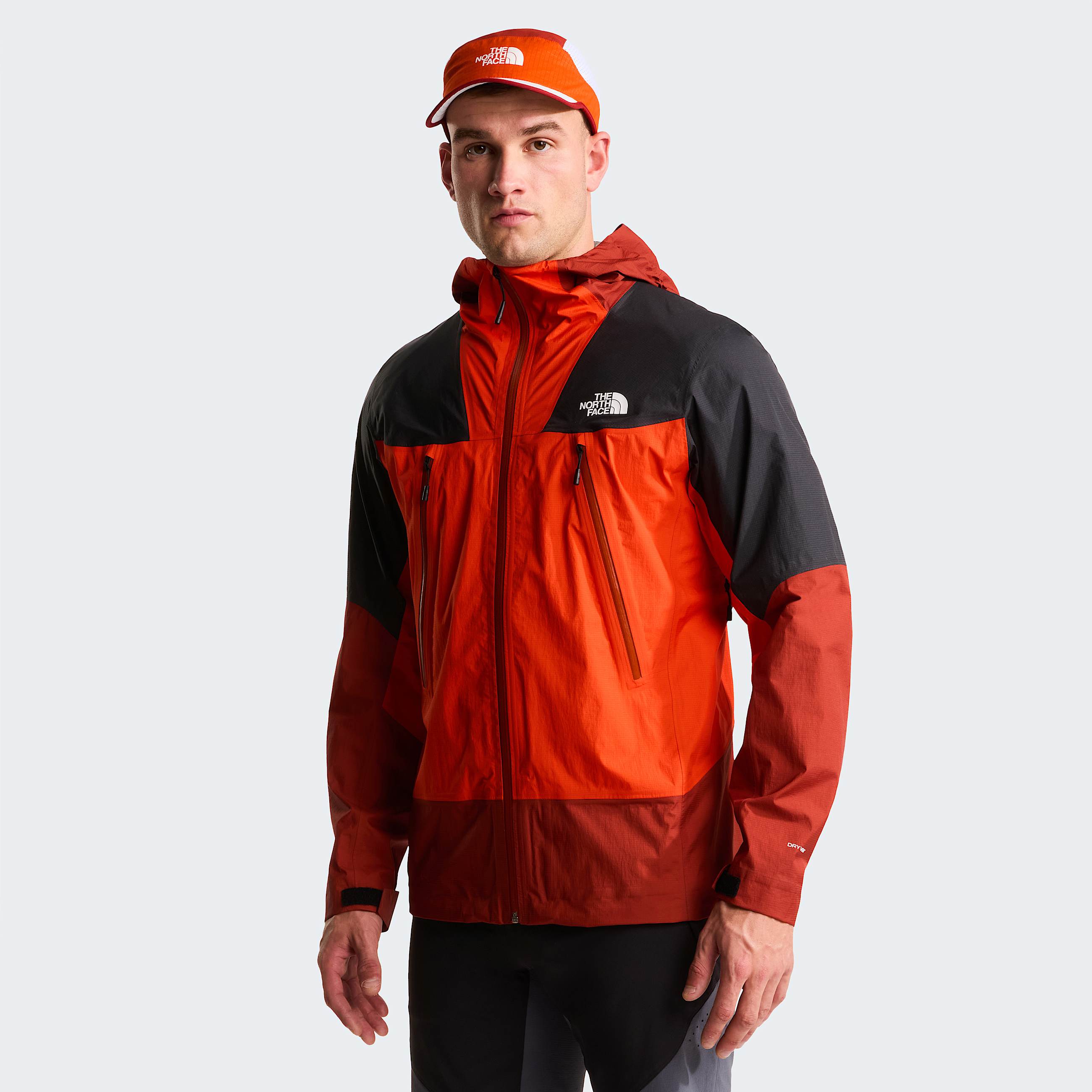 Mens Signal 25L DryVent Jacket TNF Lava RedIron ClayTNF Black HERO
