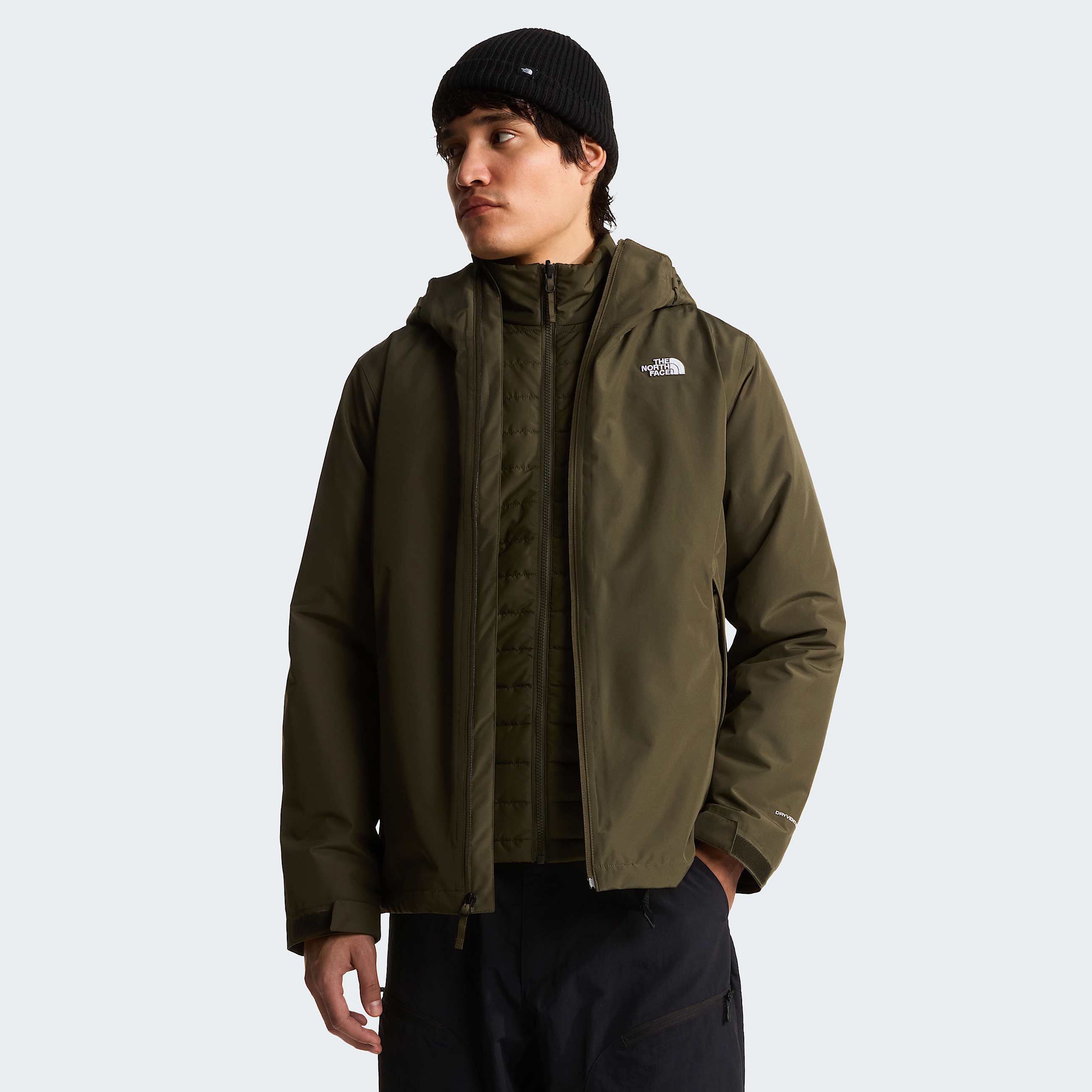 Giacca 3 in 1 con cappuccio Carto Mono Triclimate da uomo TNF New Taupe Green HERO