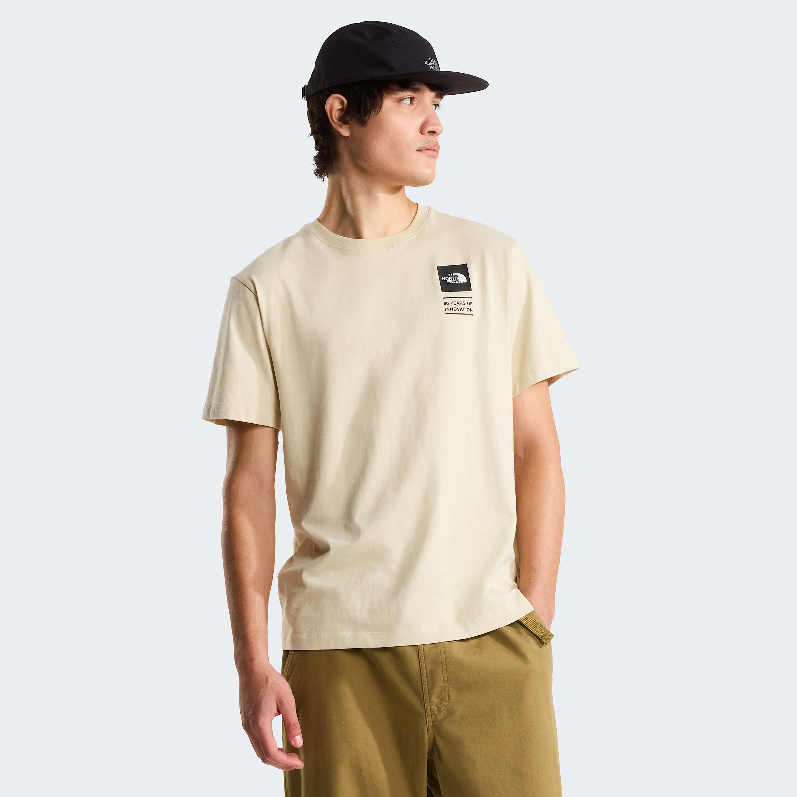 Mens Icon Celebration Regular Graphic TShirt TNF Desert Stone ALT1