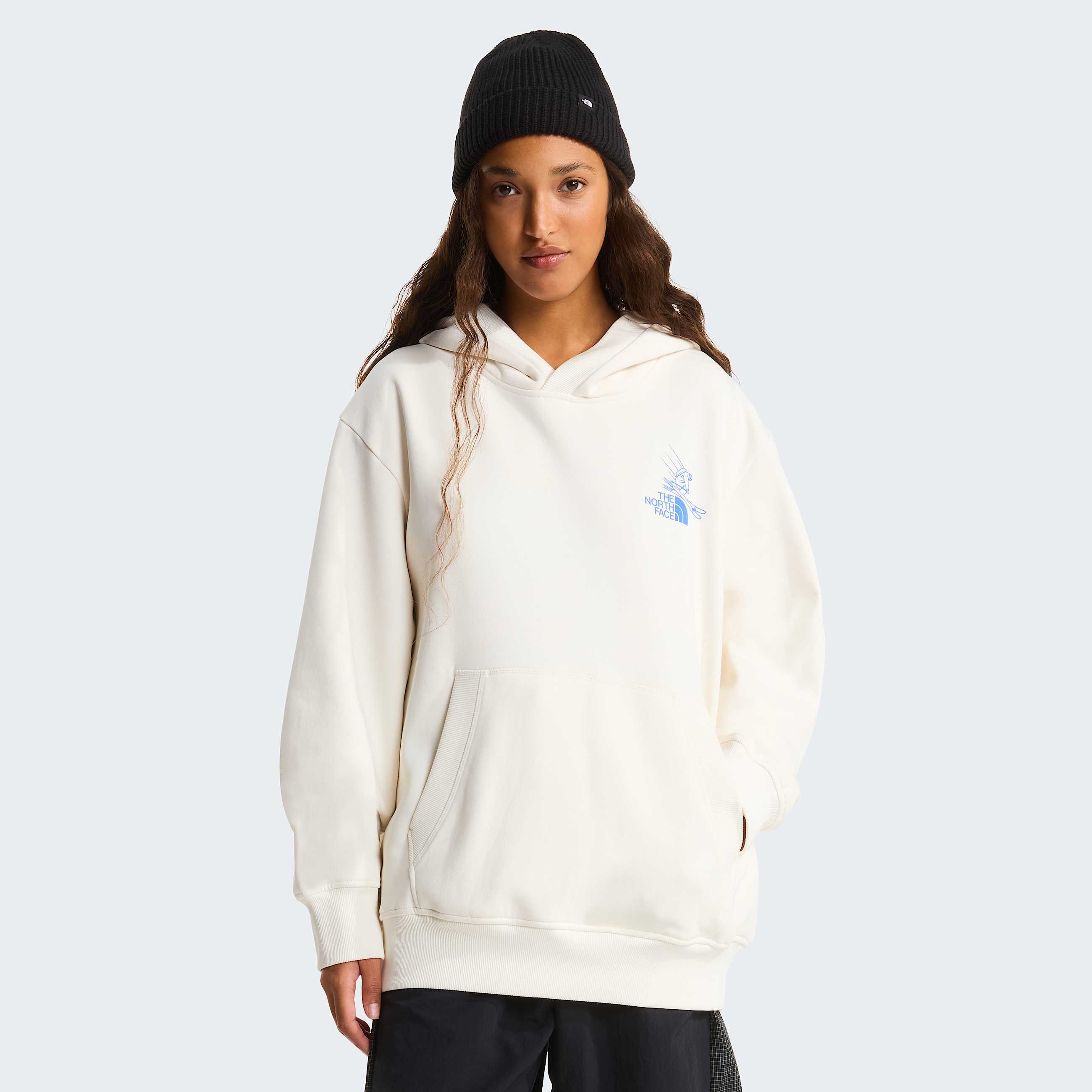Uniseks Mountain Celebration Relaxed Graphic hoodie TNF White Dune ALT10