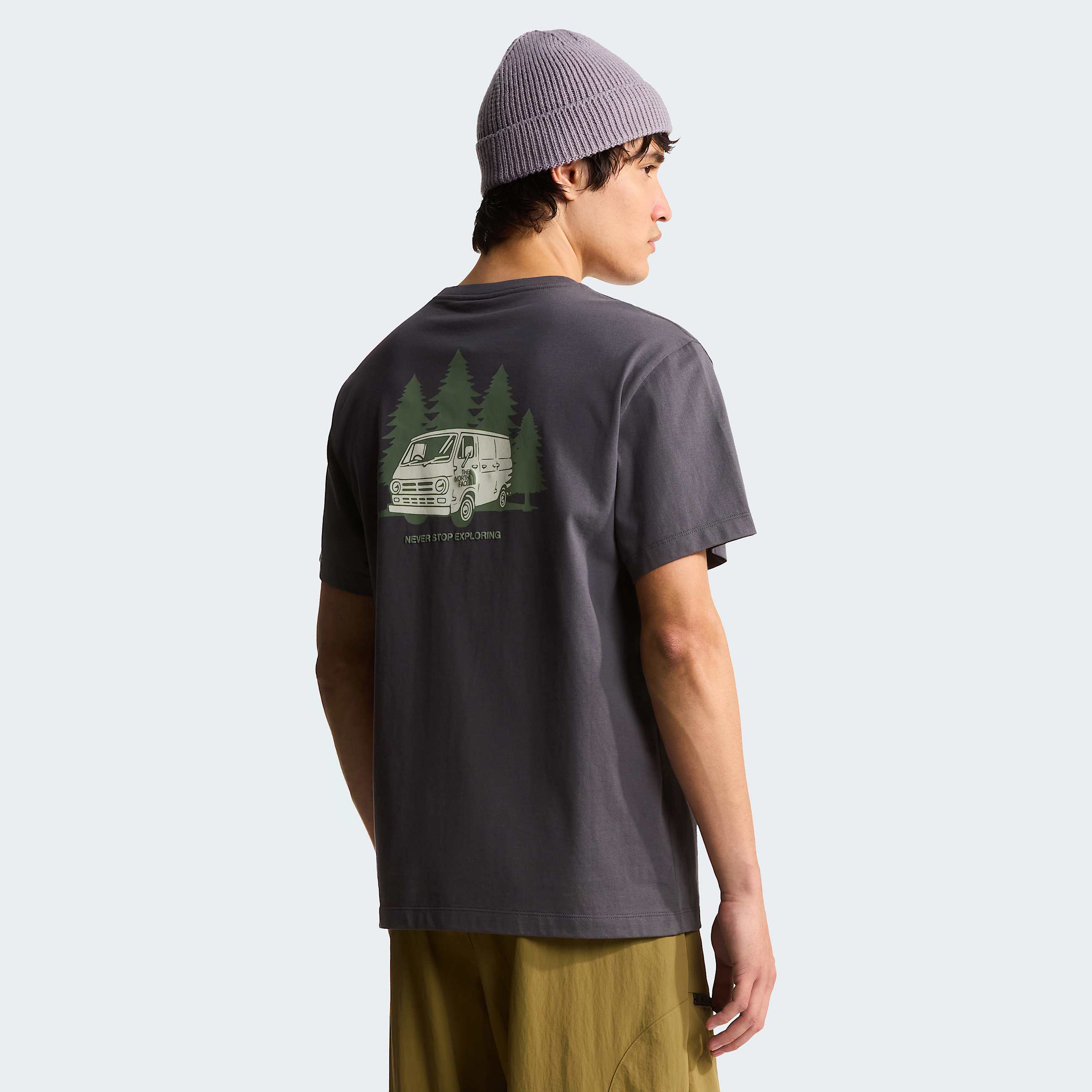 Van Life Relaxed Graphic TShirt M TNF Anthracite Grey HERO