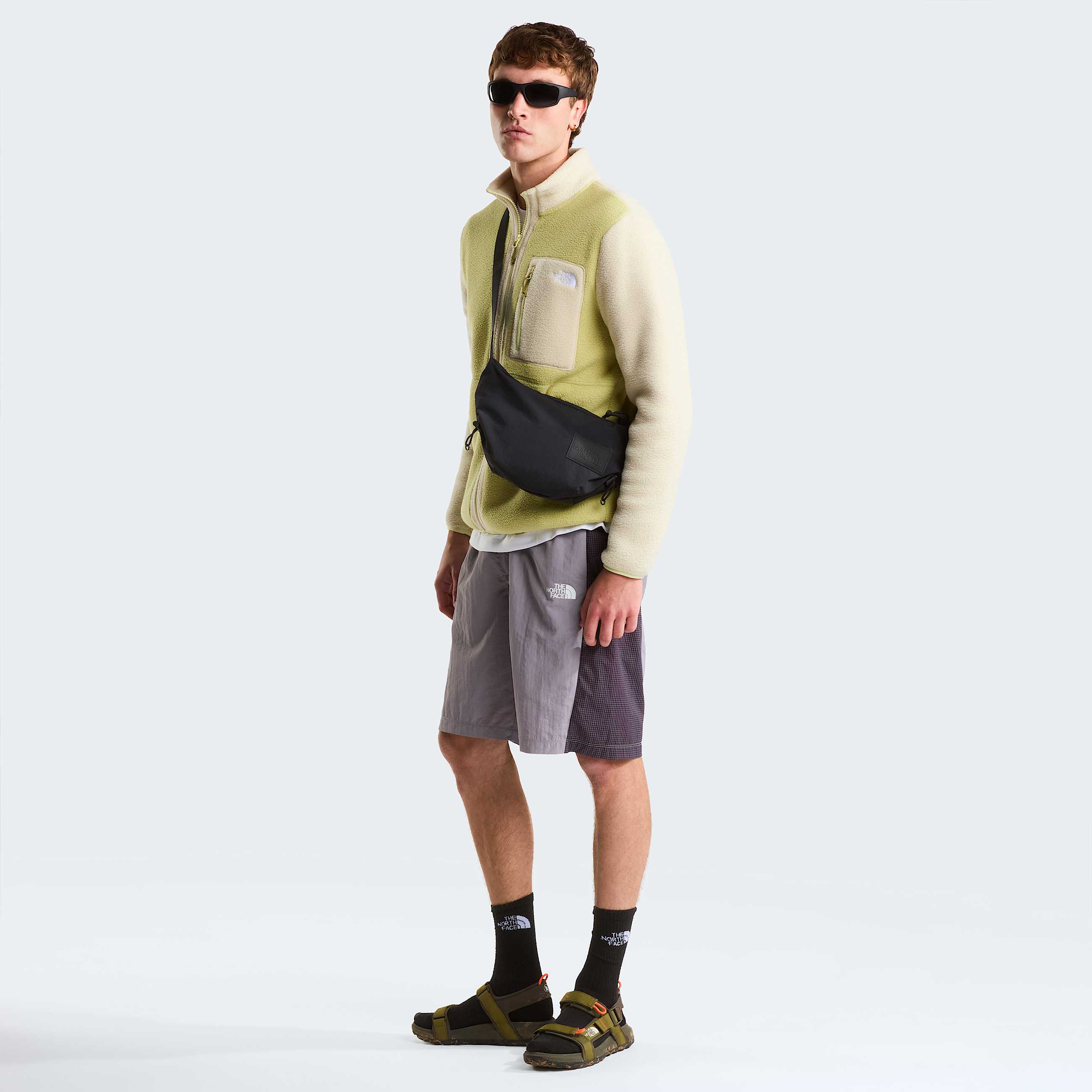 Yumiori Fleecejacke mit durchgehendem RV fr Herren TNF PearDesert StoneCedar ALT1
