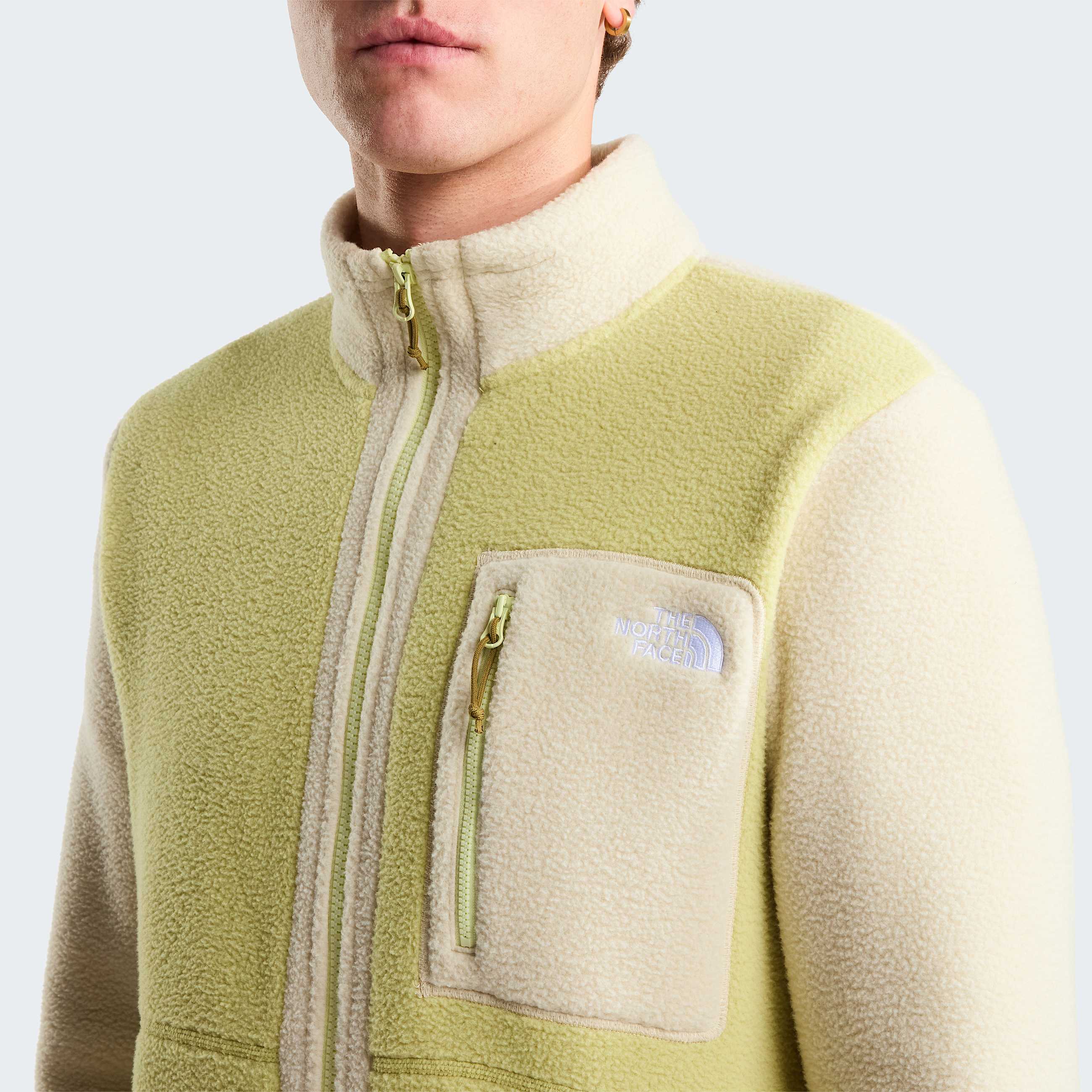 Yumiori Fleecejacke mit durchgehendem RV fr Herren TNF PearDesert StoneCedar ALT5