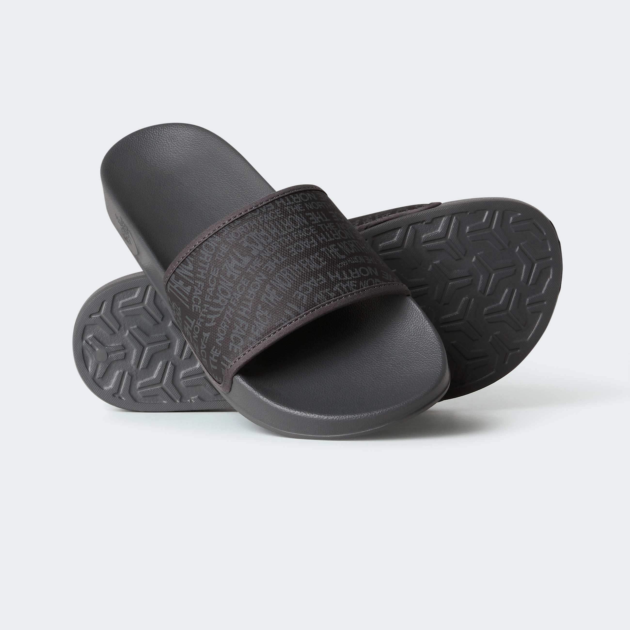 Mens Base Camp Slides III TNF Logo Mania PrintAnthracite Grey HERO