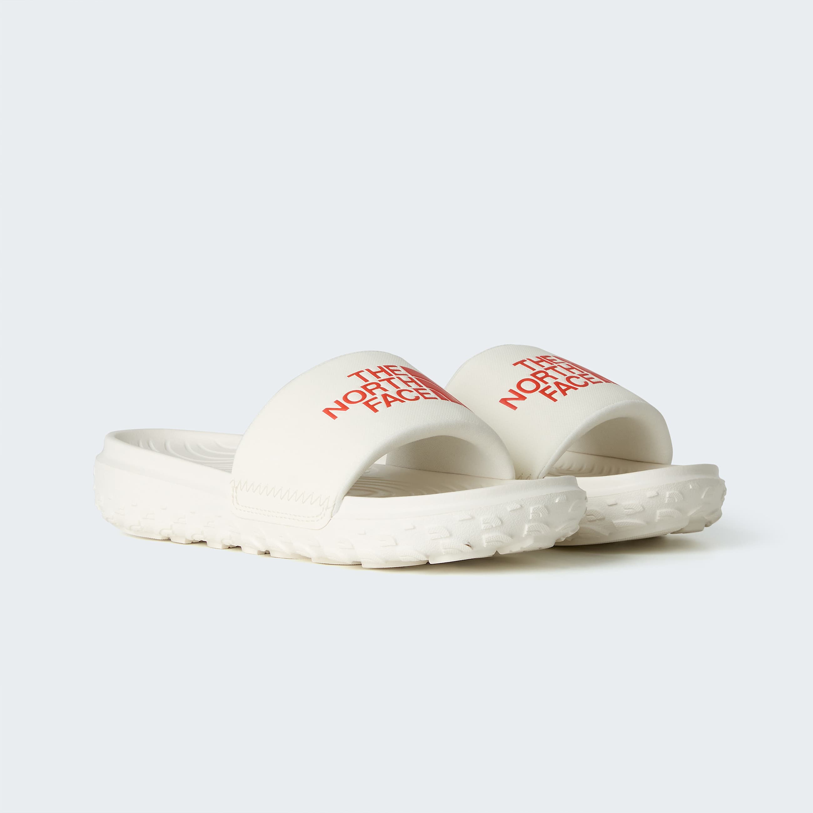 Mens Never Stop Cush Slides TNF White DuneLava Red ALT9