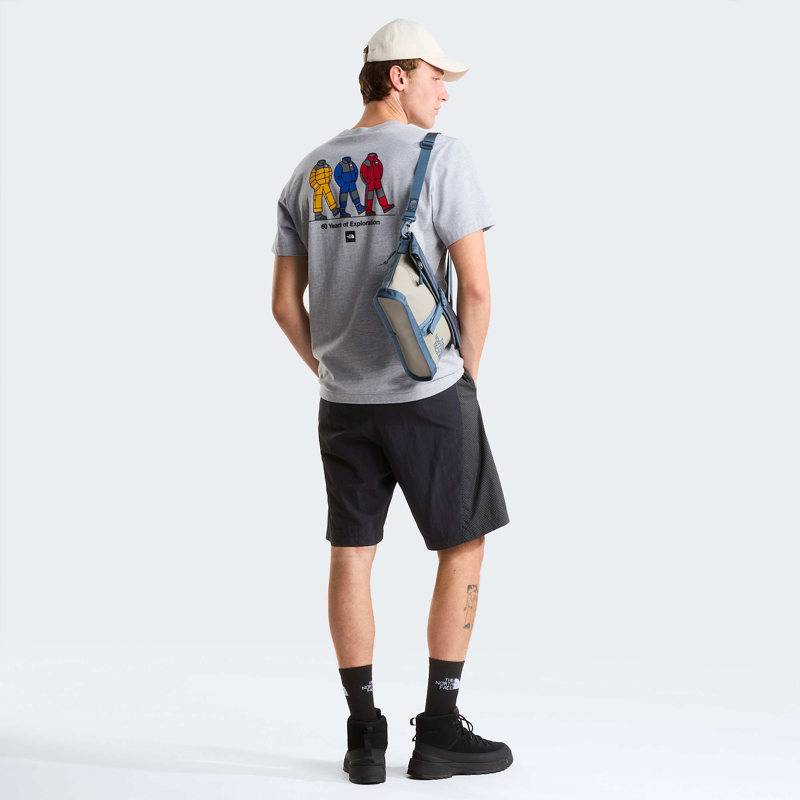Mens TNF Celebration Relaxed Graphic TShirt TNF TNF Pale Grey Heather ALT2