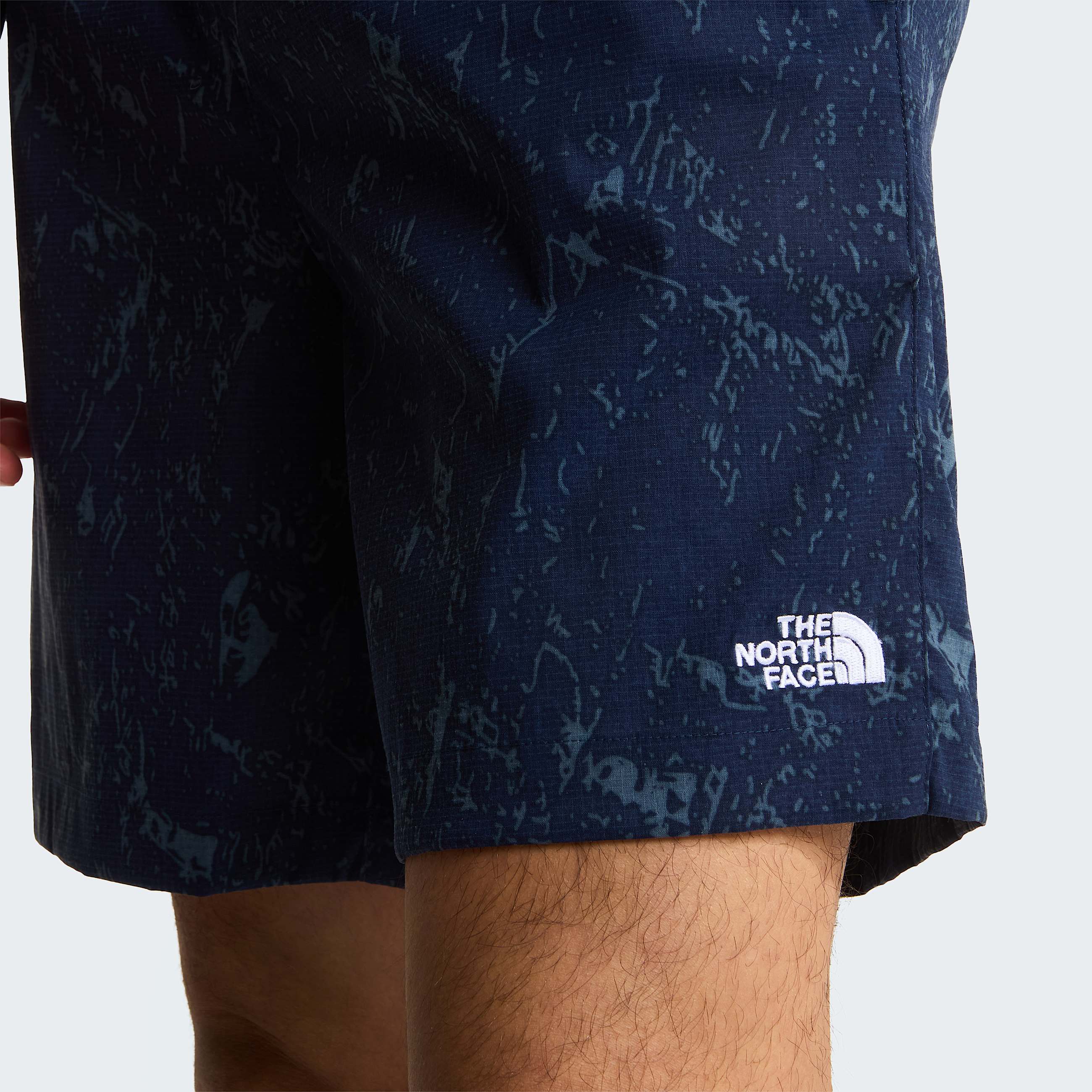Mens Class V Pathfinder 7 Printed PullOn Shorts TNF Summit Navy Rock Texture Print ALT5