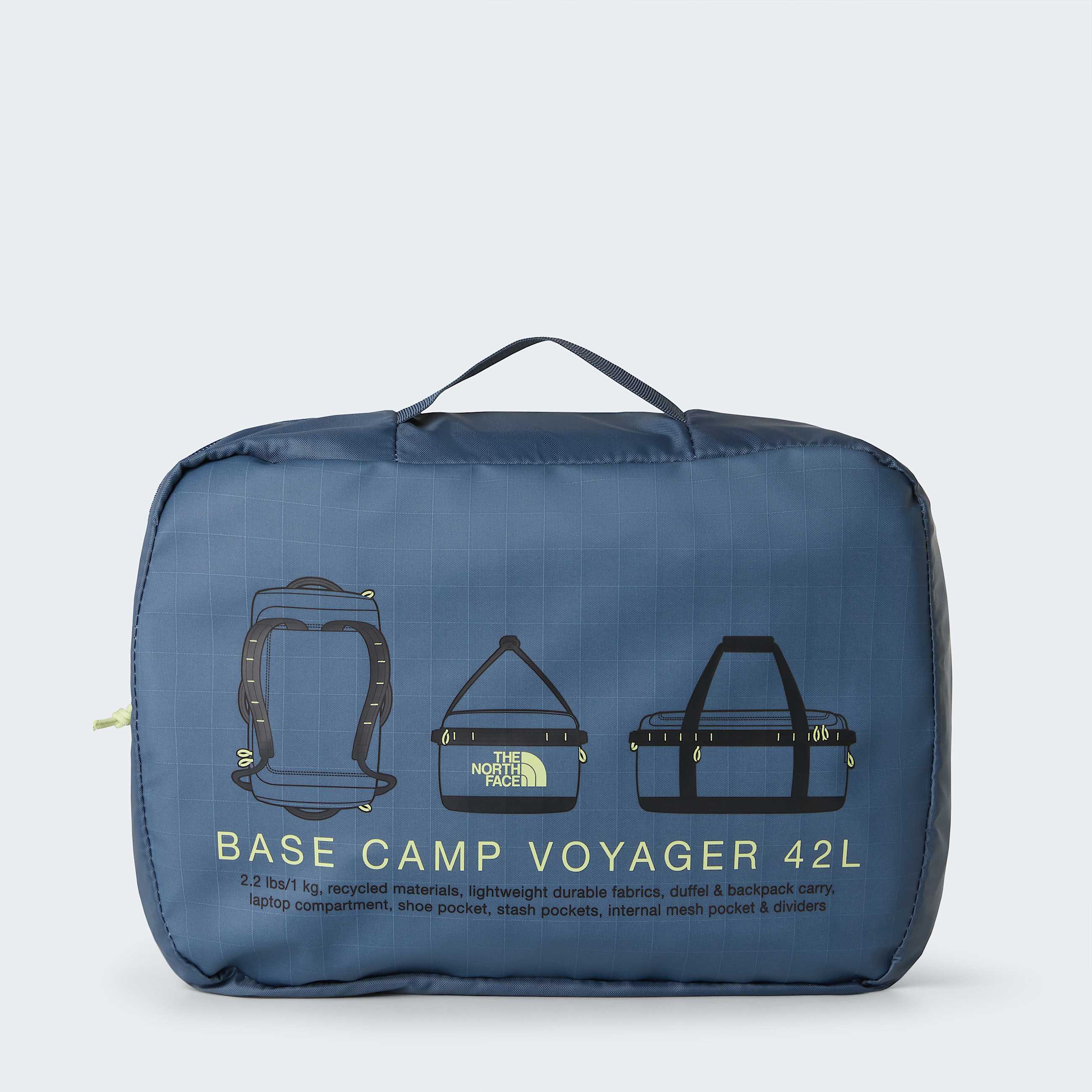Duffel Base Camp Voyager 42 L TNF Granite GreyAnthracite GreyLemon Mist ALT5