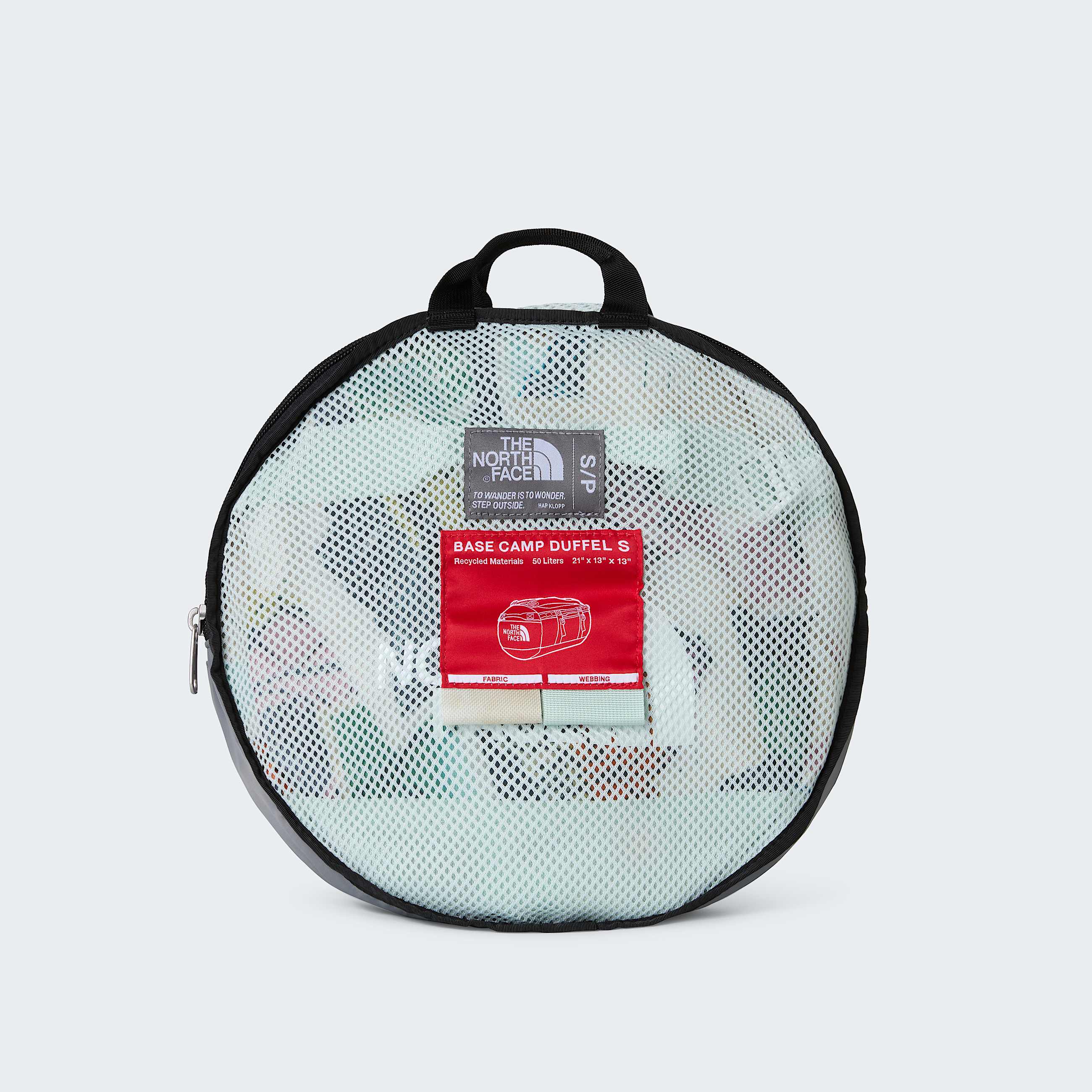 Base Camp DuffelTasche 50L  S TNF Opal Frost TNF Postcards PrintOpal FrostPearl Stone ALT5