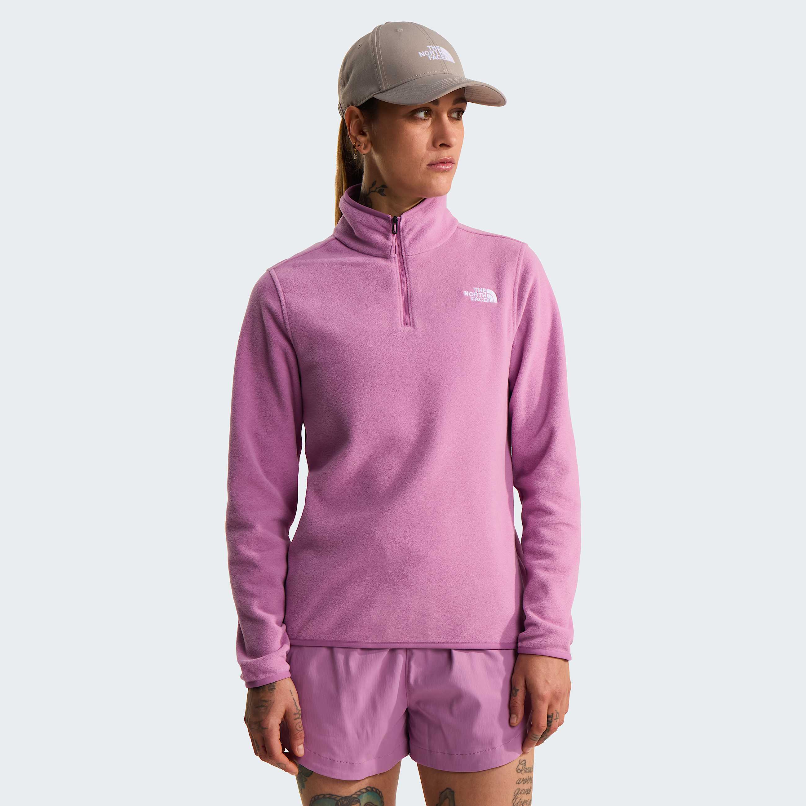Womens Glacier 14 Zip Fleece TNF Hushed Lavender HERO