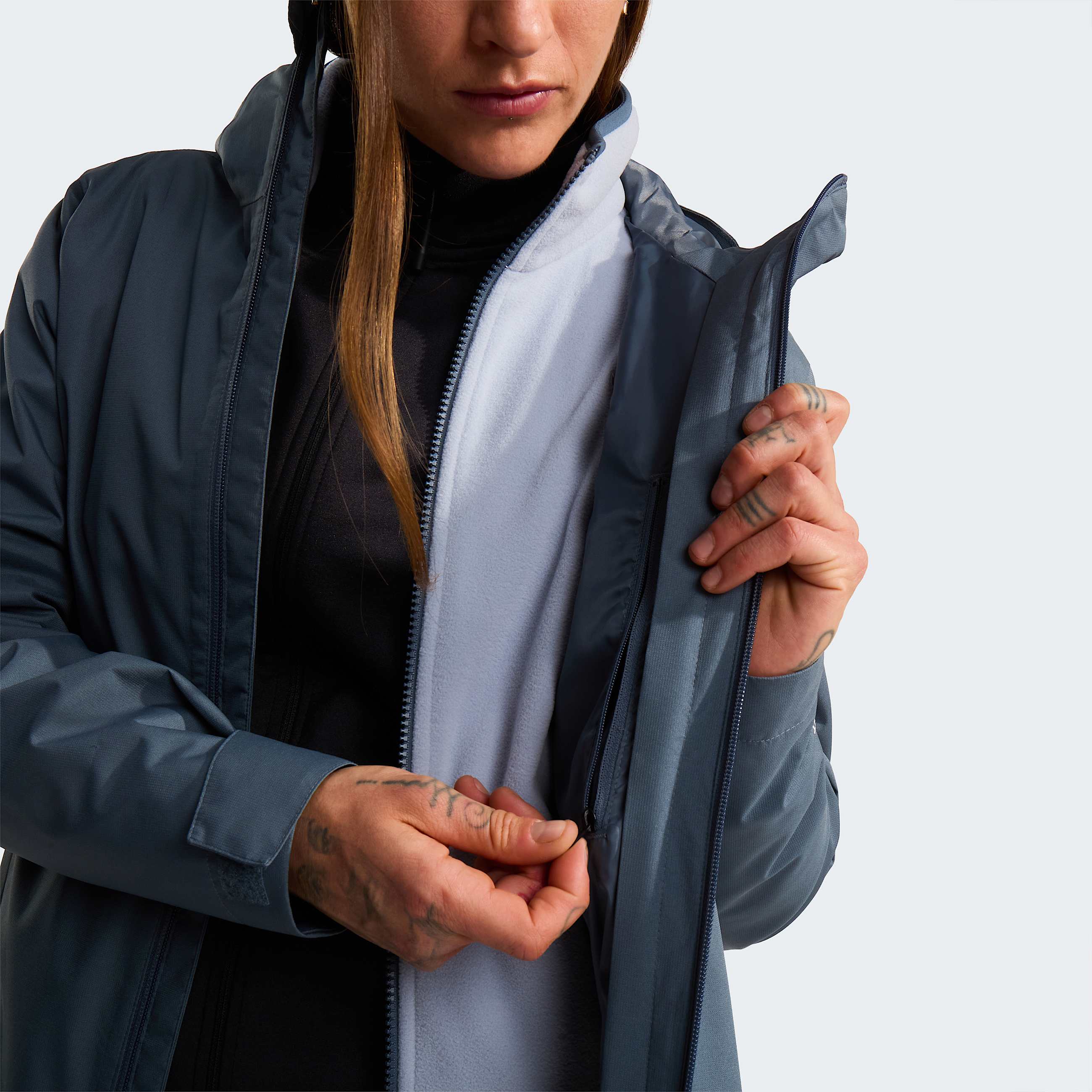 Womens Quest DryVent Triclimate 3In1 Jacket TNF Granite GreyFrost Grey ALT12