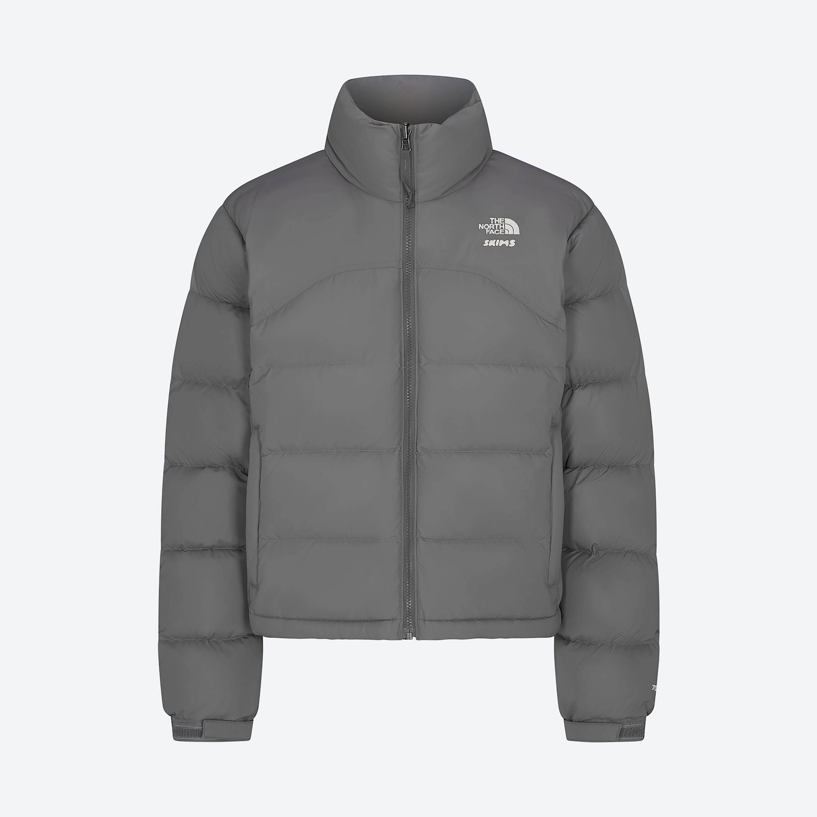 Womens The North Face X SKIMS 2000 Retro Nuptse Jacket TNF SK Gunmetal ALT20