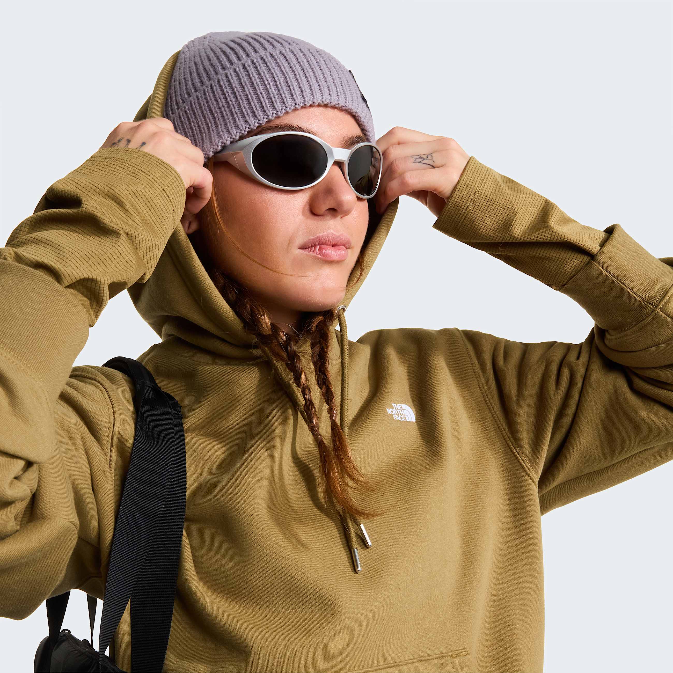 Womens TNF Essential Simple Dome Relaxed Hoodie TNF Cedar ALT5