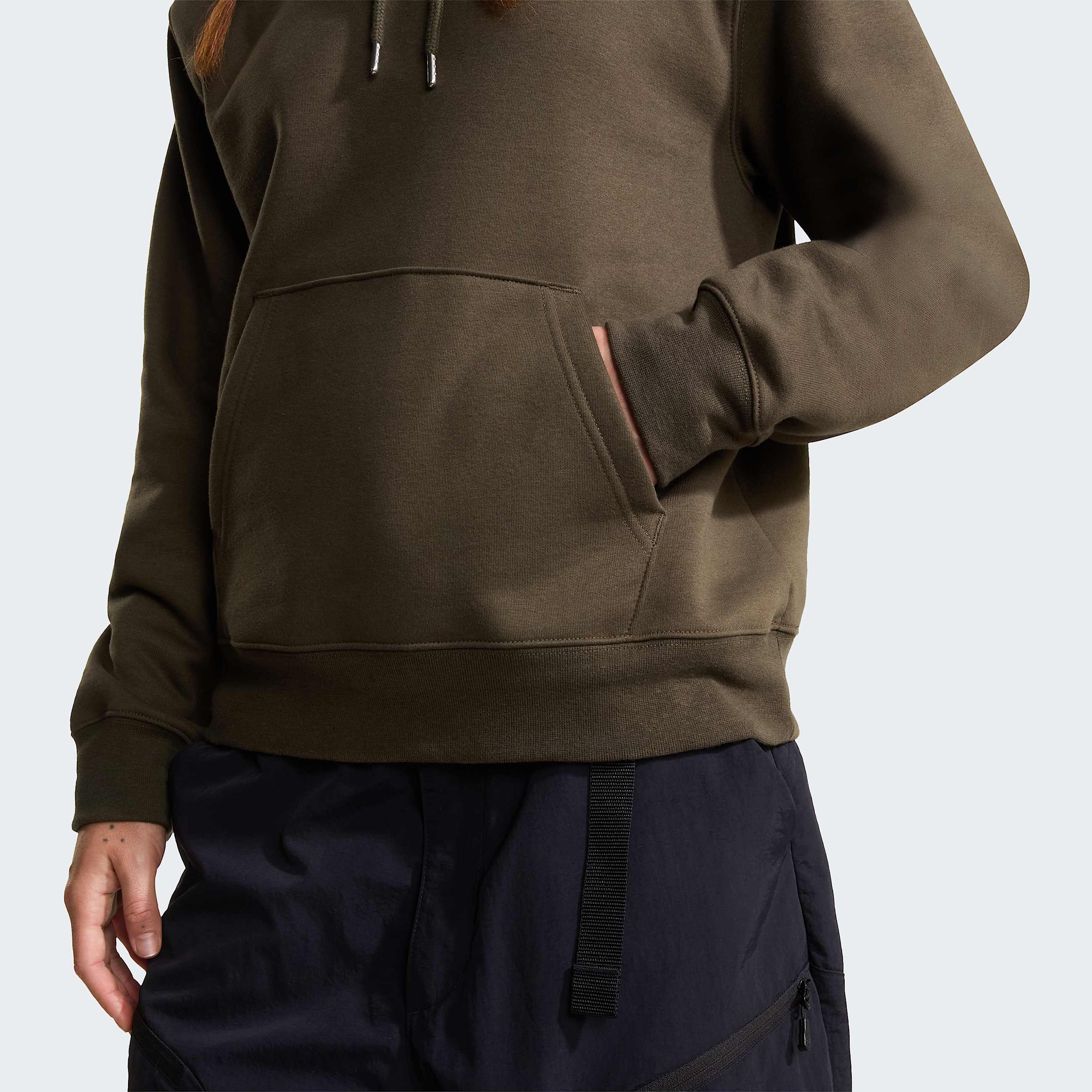 Womens TNF Essential Simple Dome Relaxed Hoodie TNF New Taupe Green ALT5