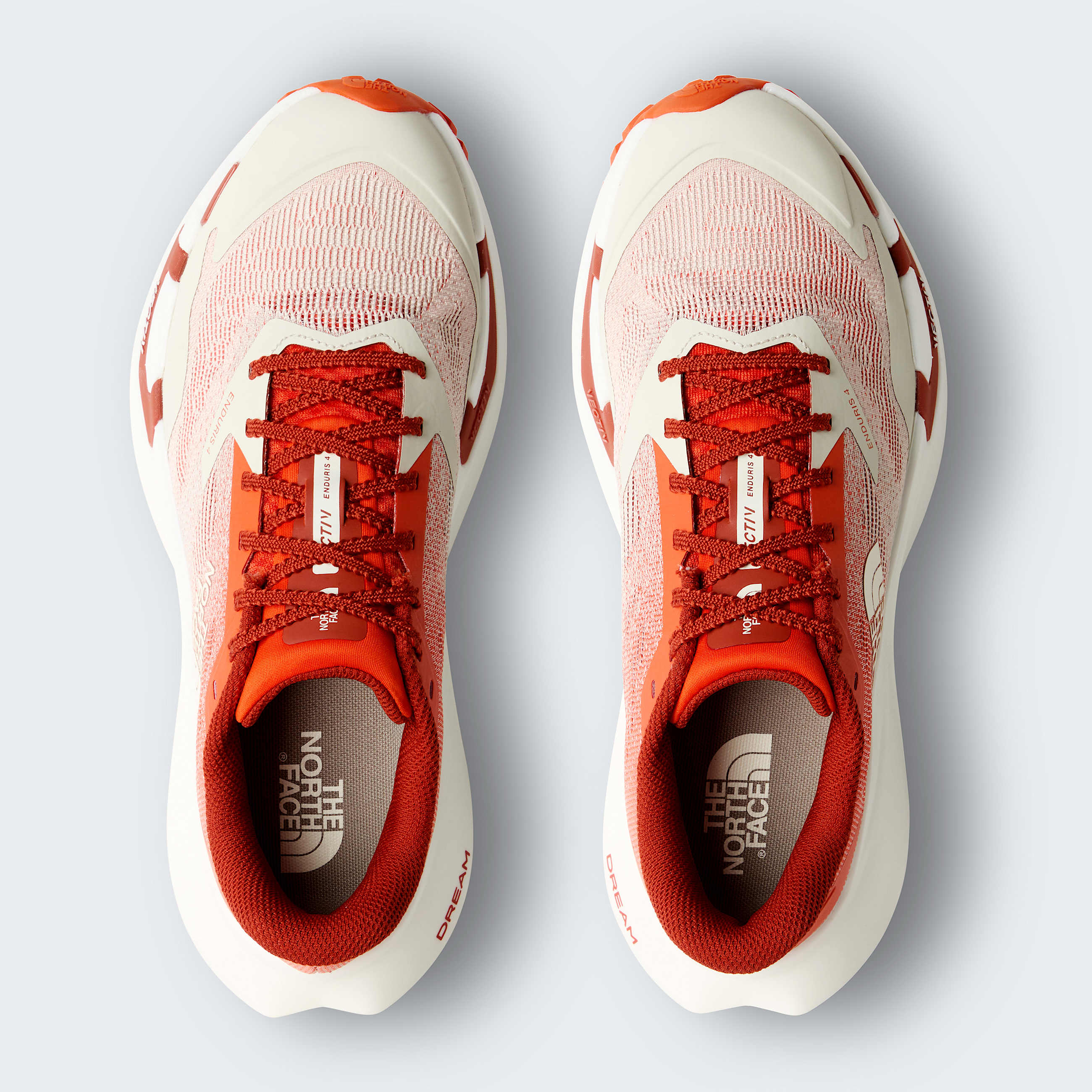 Mens VECTIV Enduris 4 Trail Running Shoes TNF Lava RedCalacatta ALT1