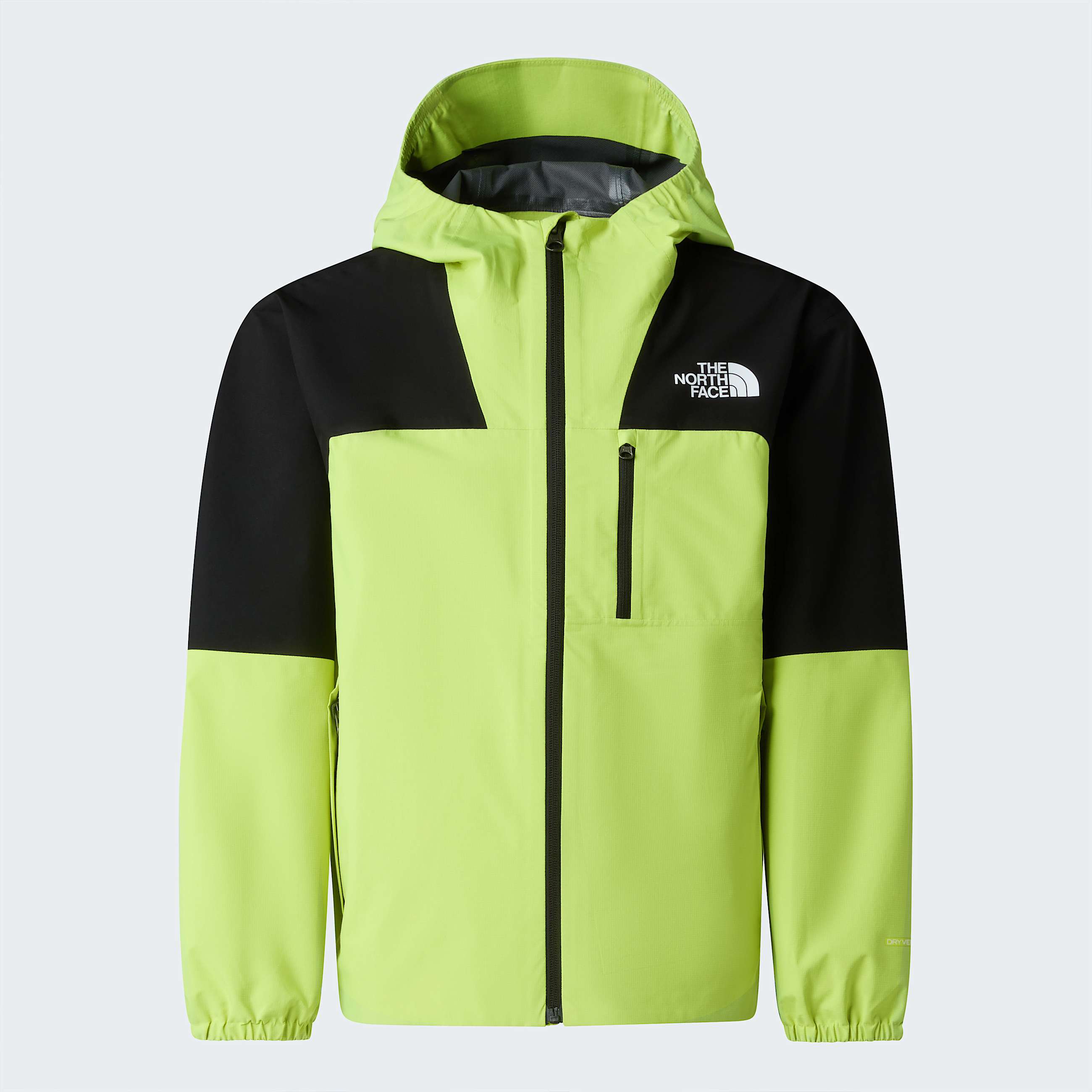 Teens Hike Packable Shell Jacket TNF TNF BlackFizz Lime ALT20