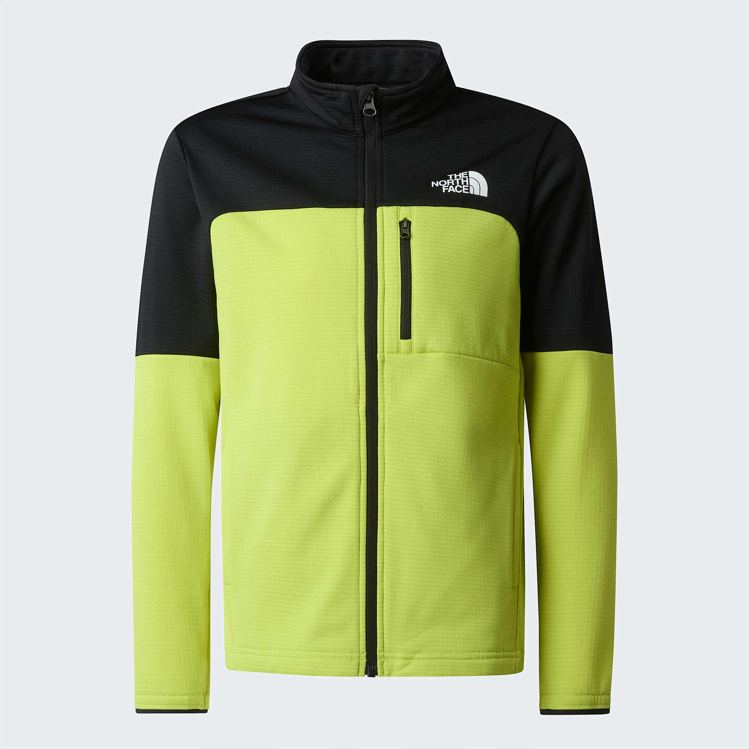 Teens Hike FullZip Midlayer Jacket TNF TNF BlackFizz Lime ALT20