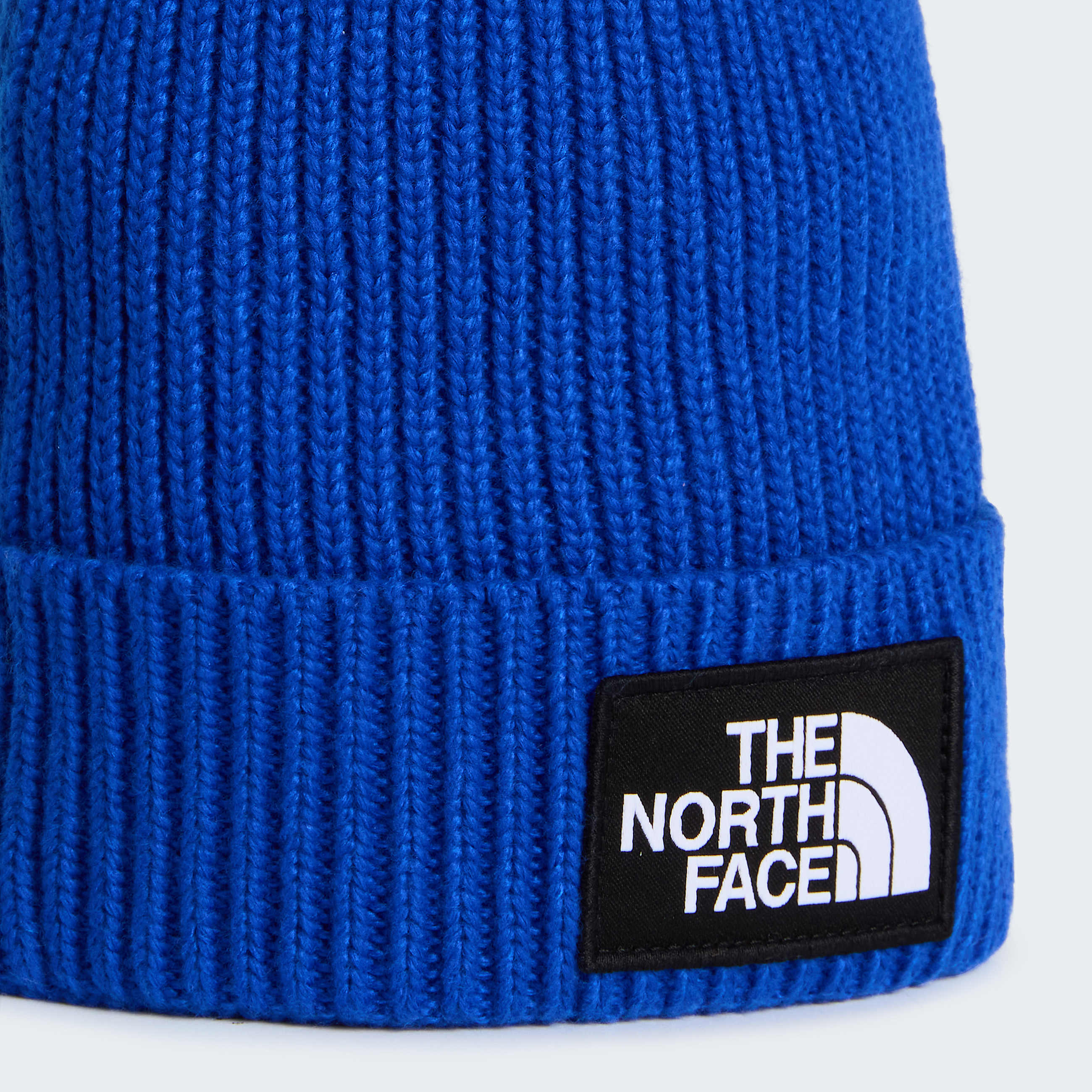 Kids TNF Logo Box Cuffed Beanie TNF TNF Blue ALT2