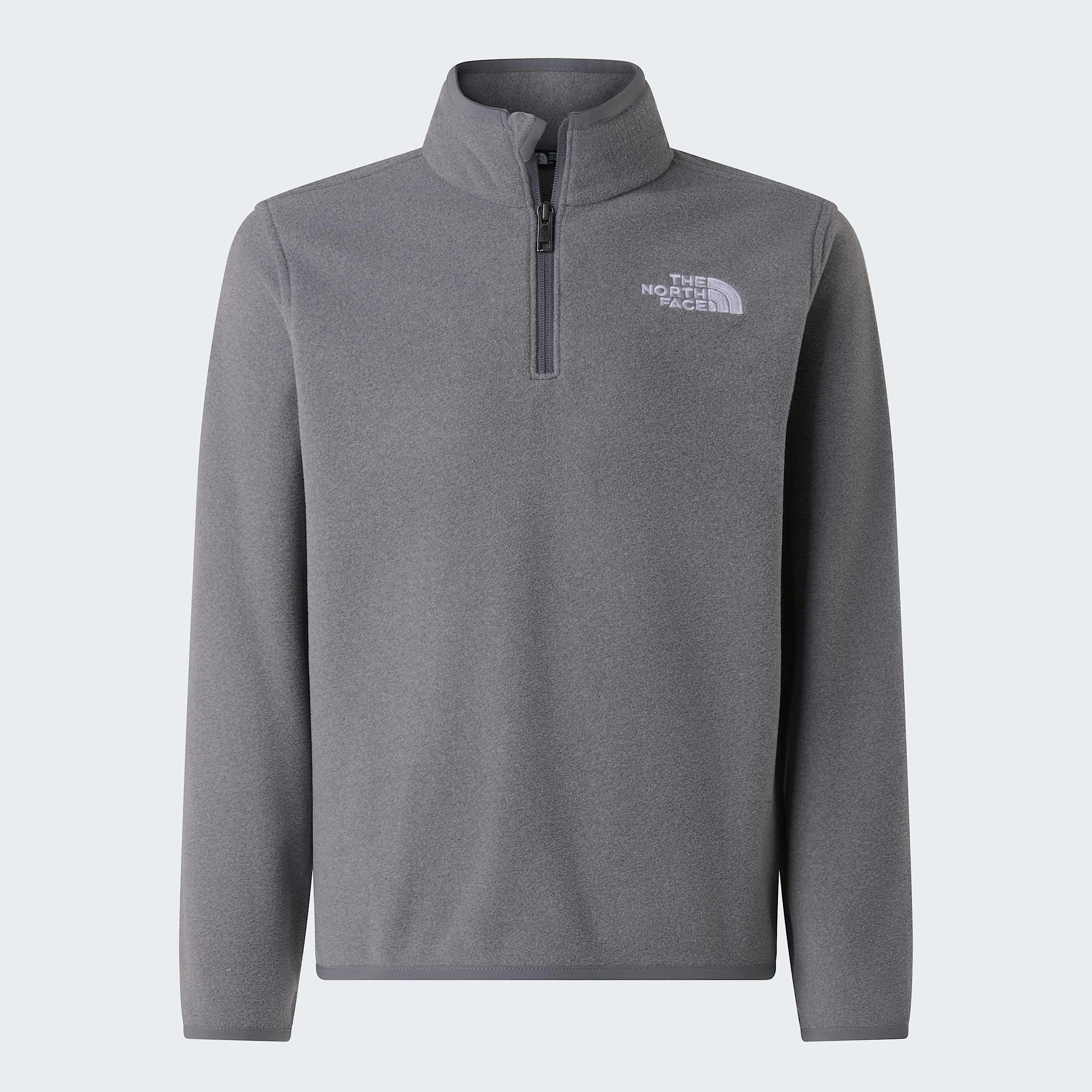 Glacierfleece met kwartrits voor tieners TNF TNF Mid Grey Heather ALT20