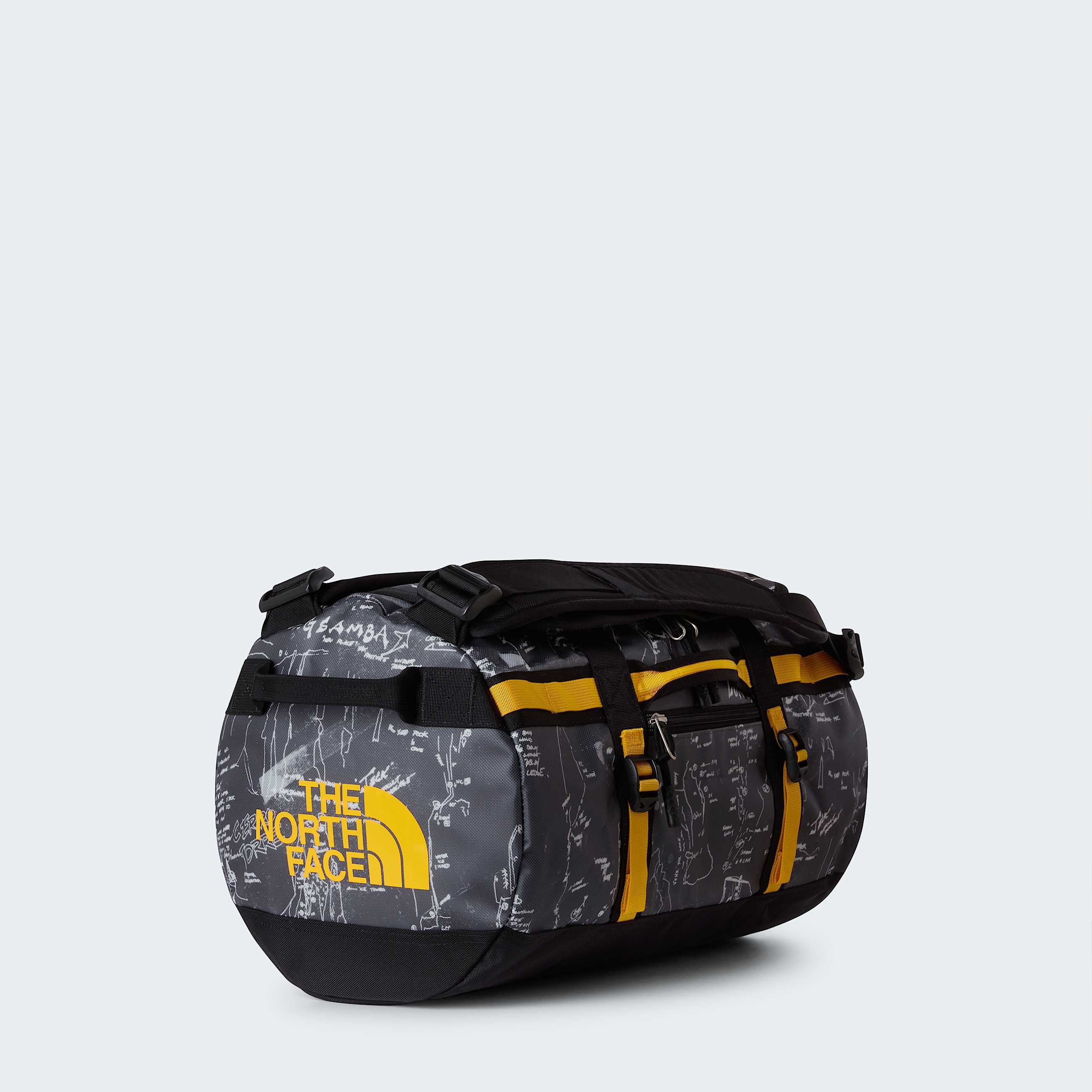 Base Camp DuffelTasche 31L  XS TNF Anthracite Grey Conrad Topos PrintSummit Gold HERO