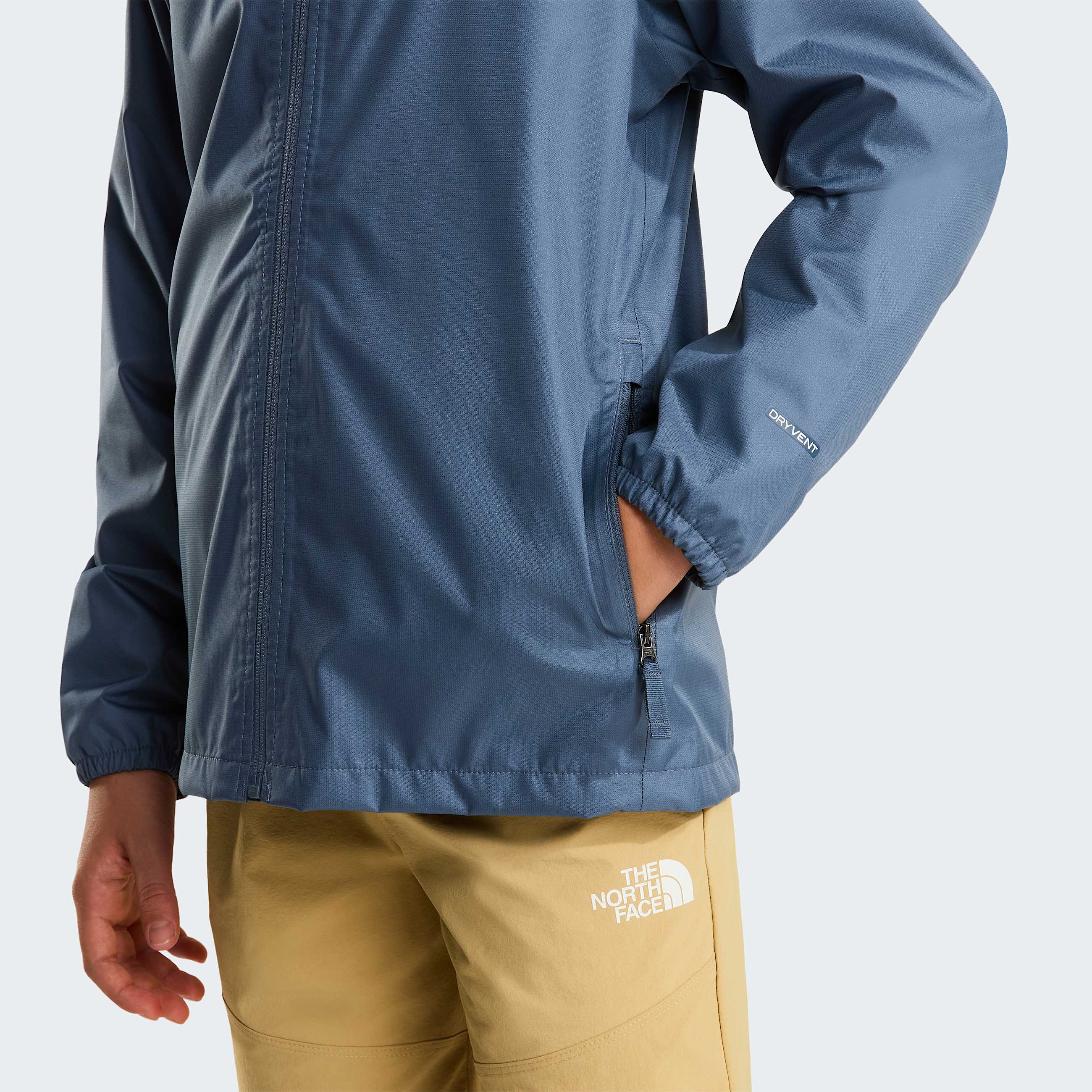 Teens Zipline Rain Jacket TNF Granite Grey ALT7