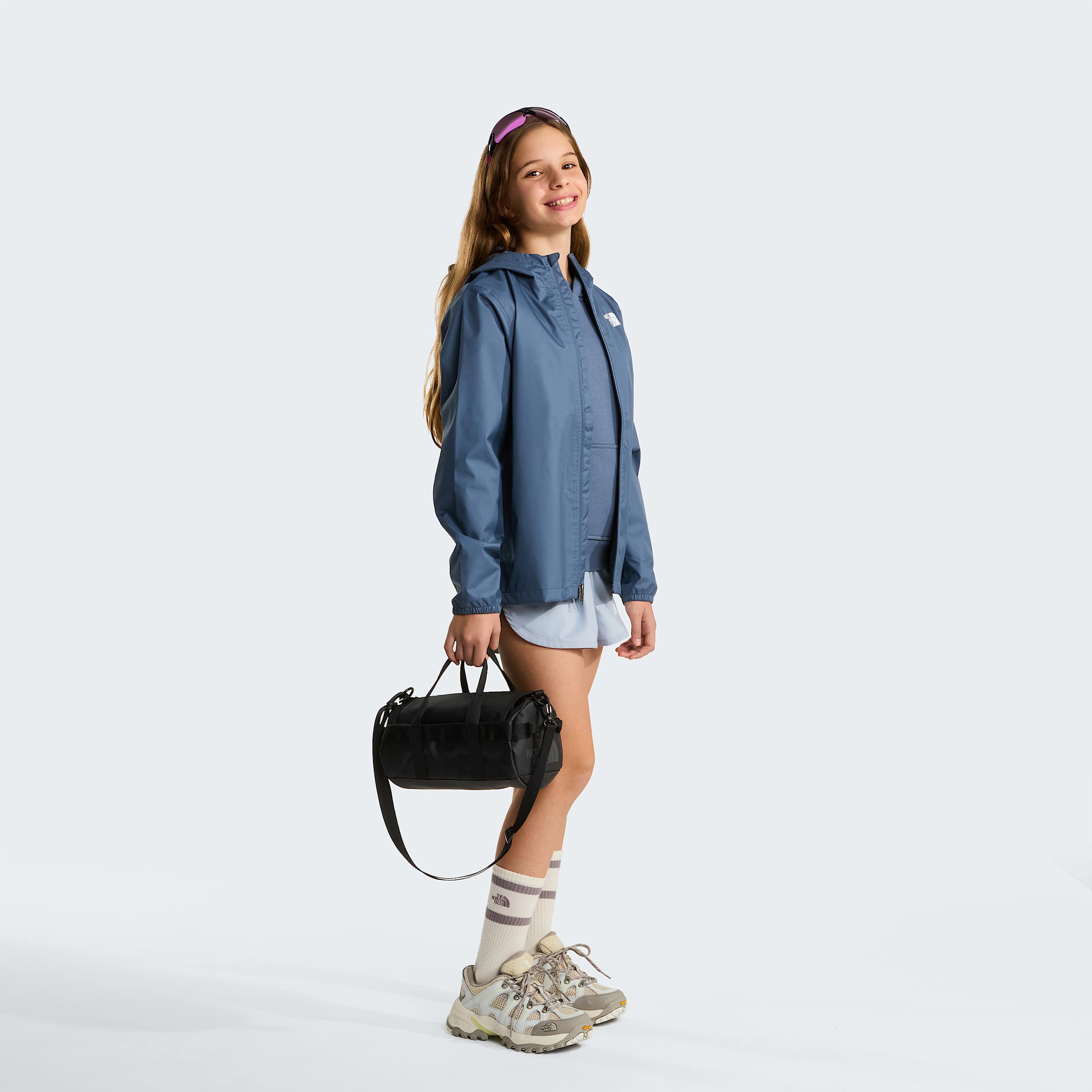 Teens Zipline Rain Jacket TNF Granite Grey ALT10