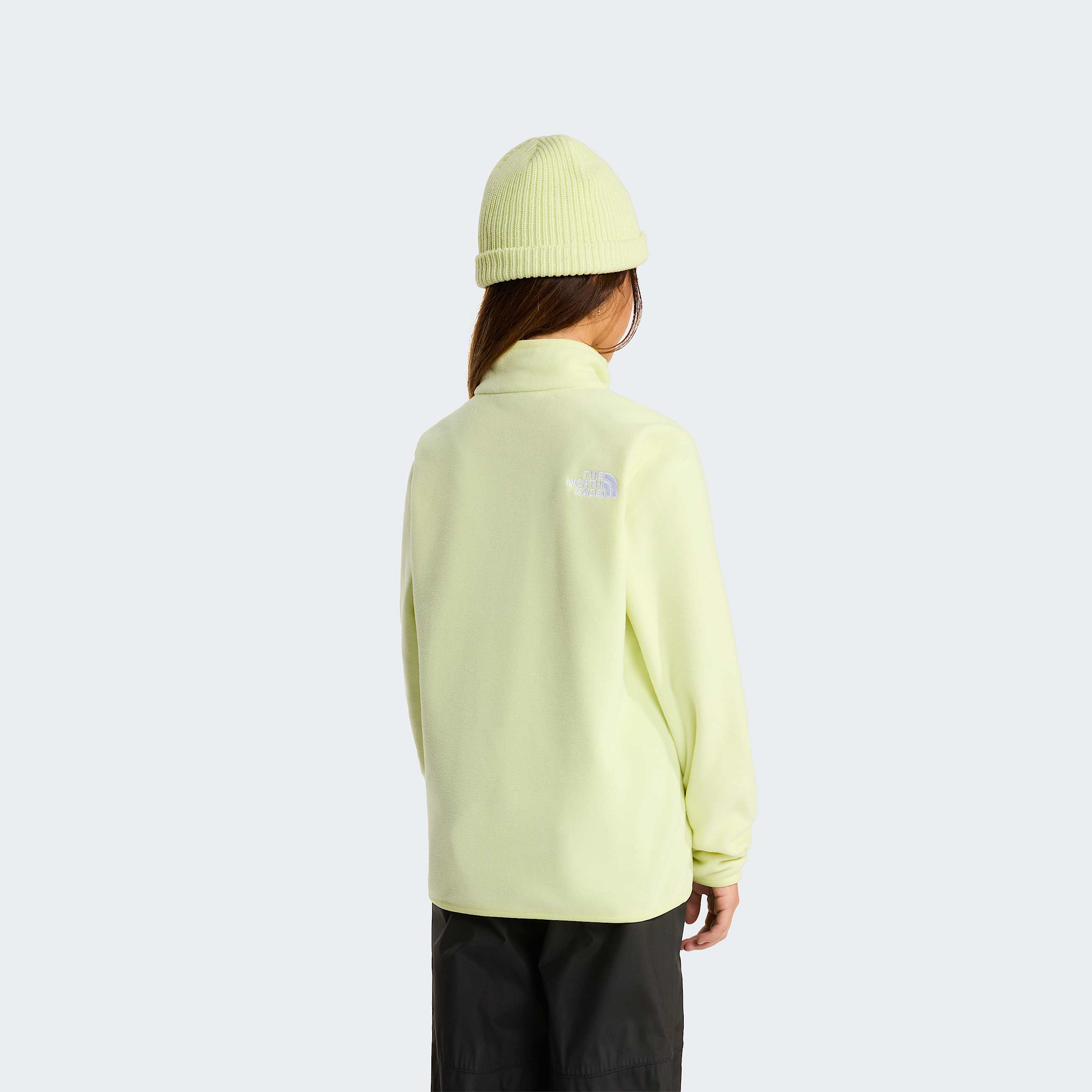 Glacierfleece met kwartrits voor tieners TNF Lemon Mist ALT9