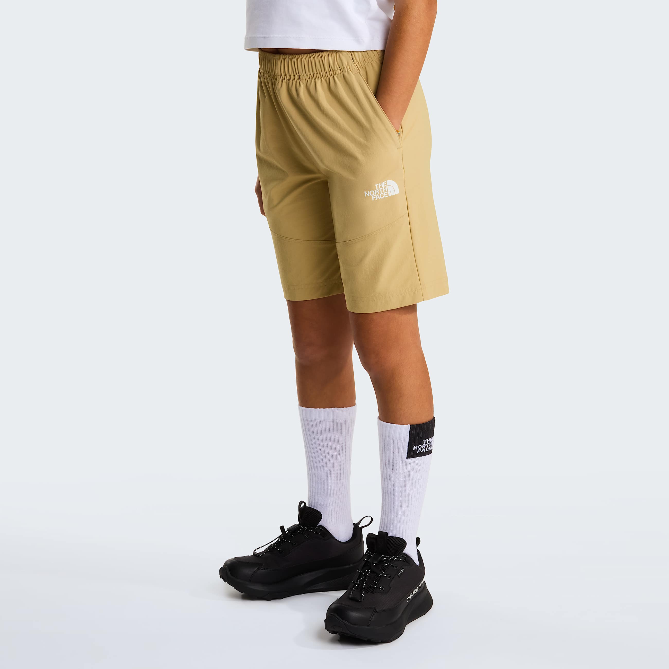 Teens Lightweight Hiking Shorts TNF Khaki Stone ALT7