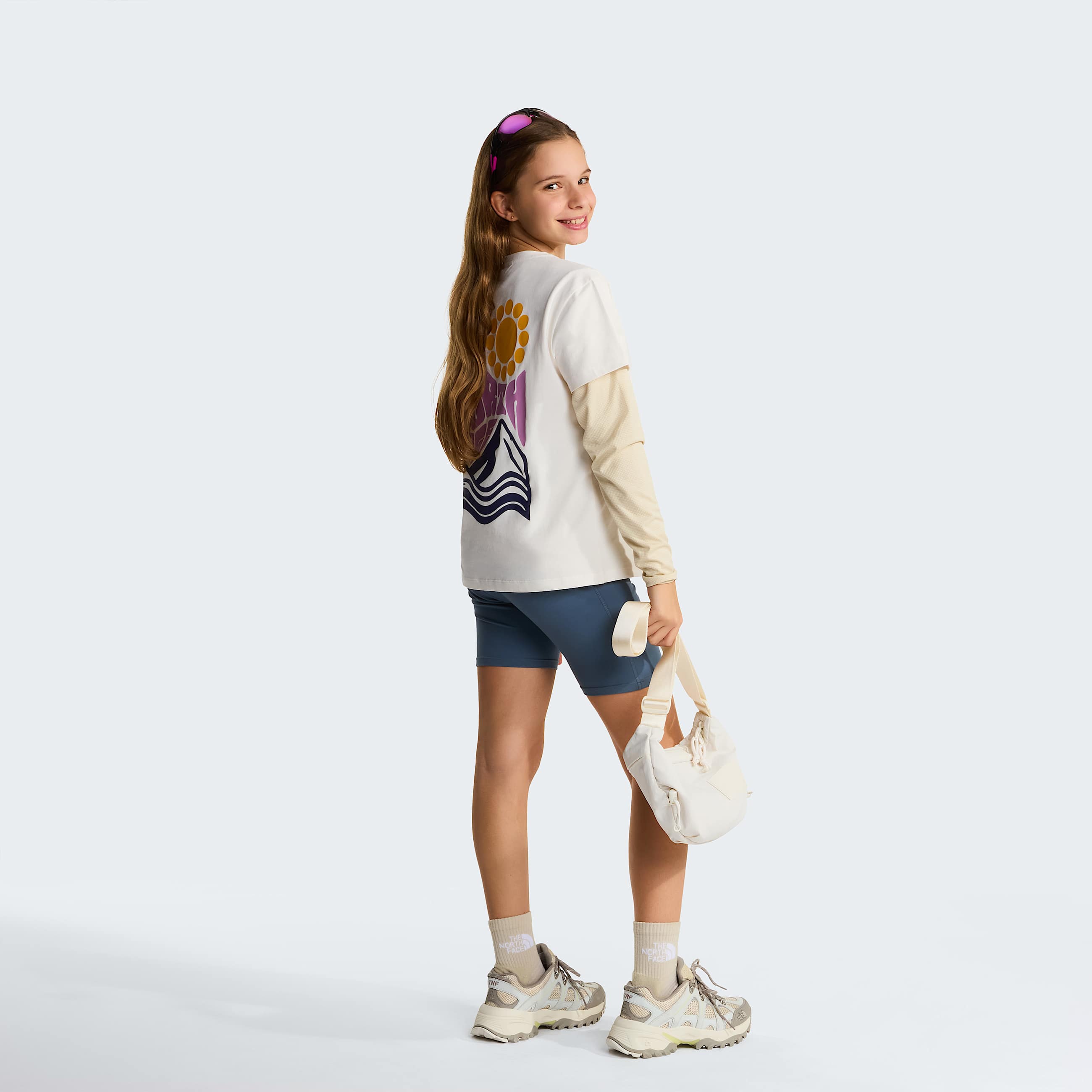 Voyage relaxt geschnittenes TShirt fr Jugendliche TNF White Dune ALT9