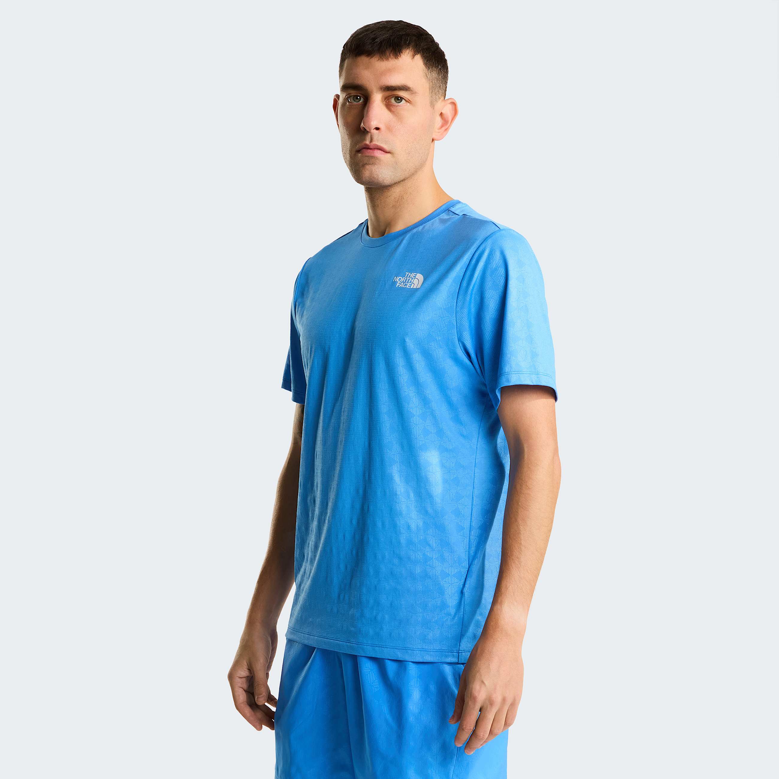 Mens 247 Pentadome Embossed Regular TShirt TNF Marina Blue HERO