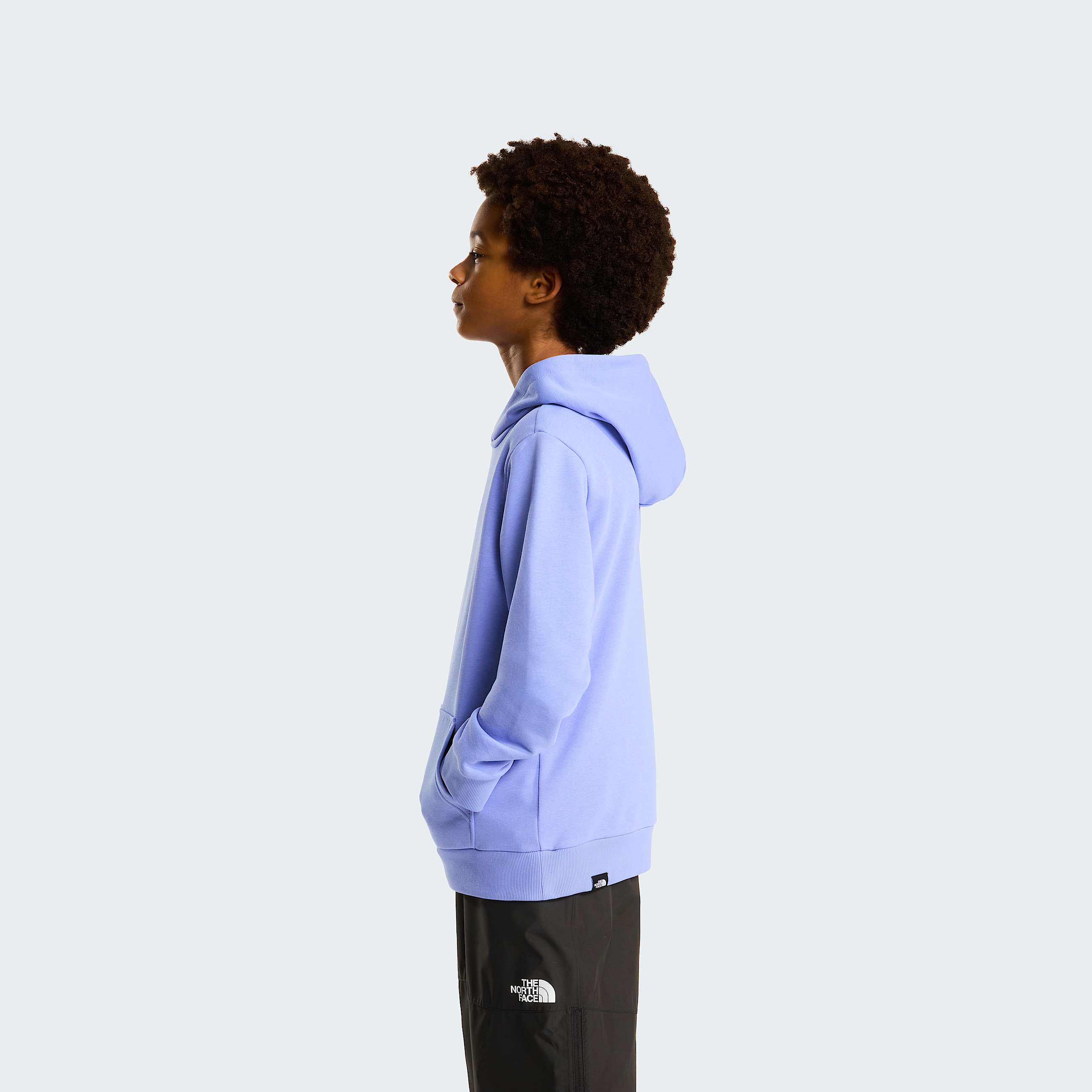 Teens Simple Dome Light Regular Hoodie TNF Periwinkle Glow ALT2