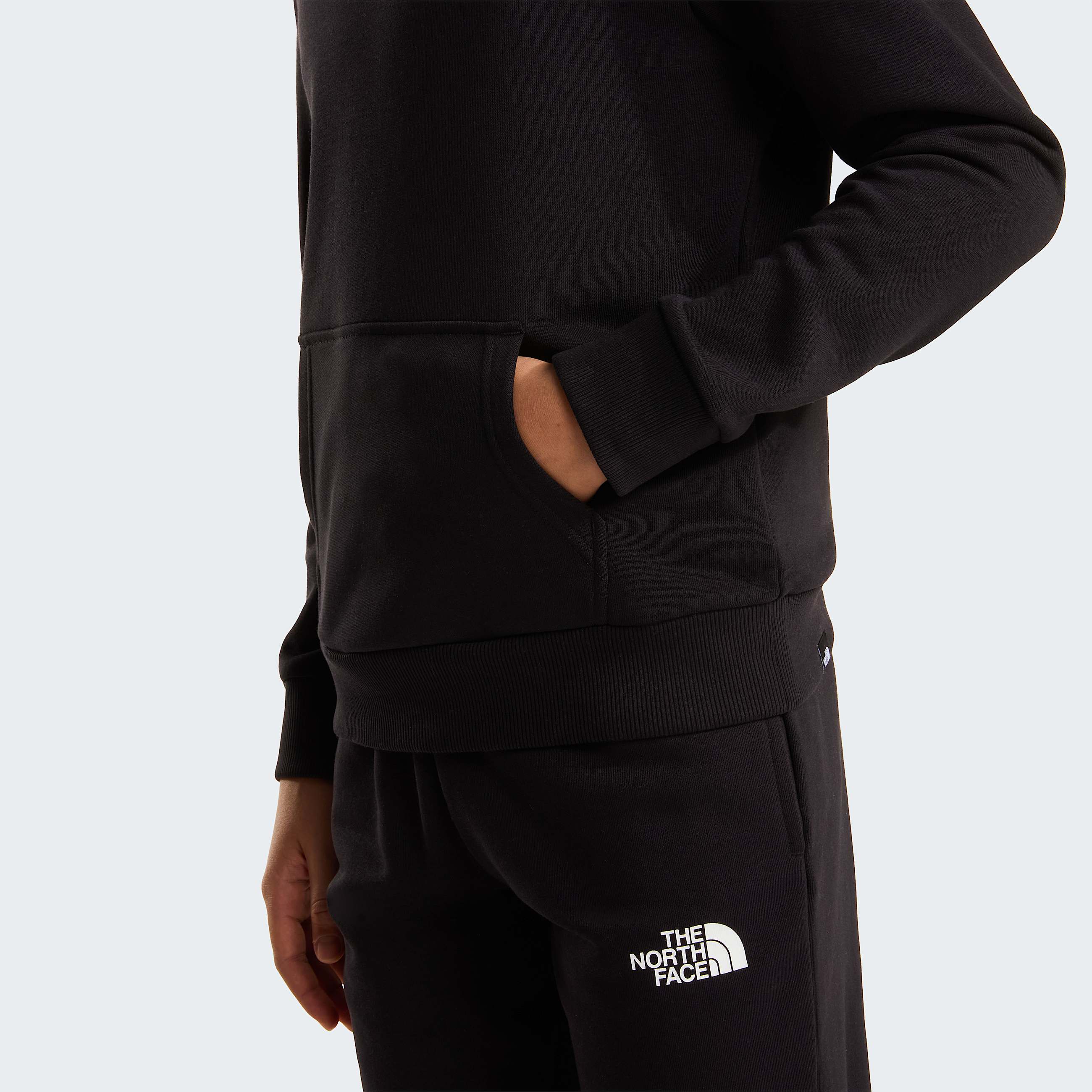Teens Simple Dome Light Regular Hoodie TNF TNF Black ALT5