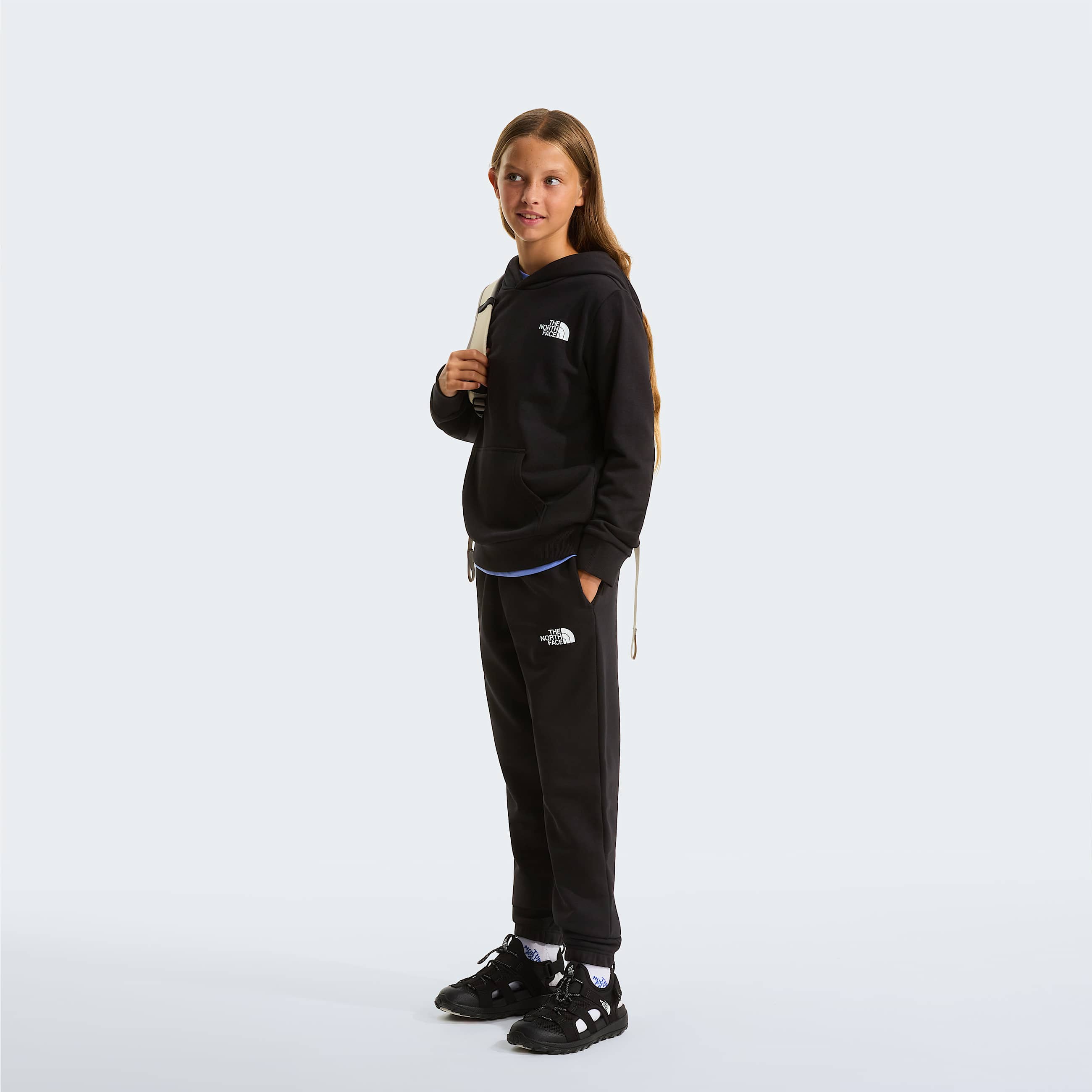 Teens Simple Dome Light Regular Tapered Joggers TNF TNF Black ALT8