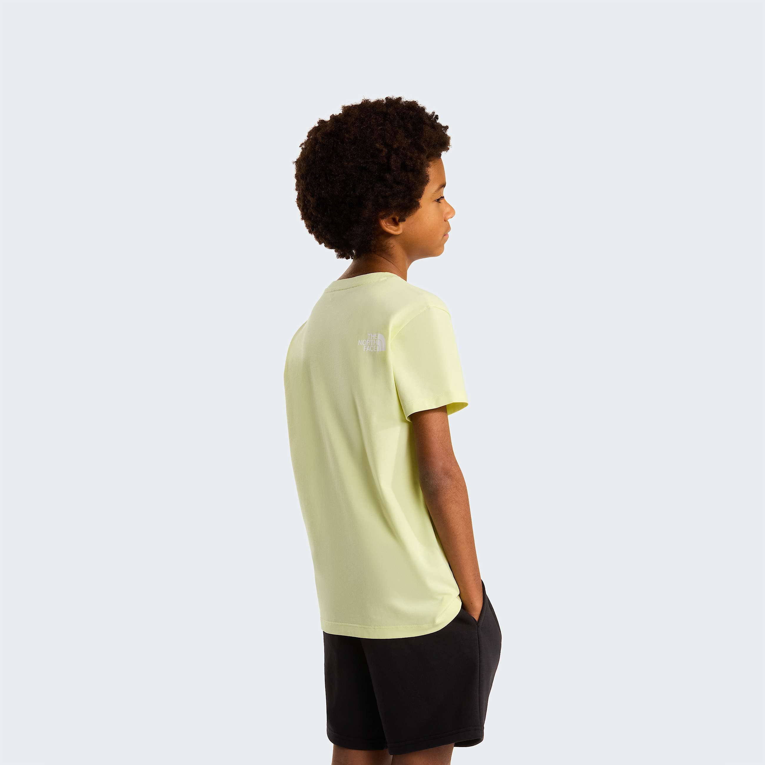 Teens Simple Dome TShirt TNF Lemon Mist ALT3