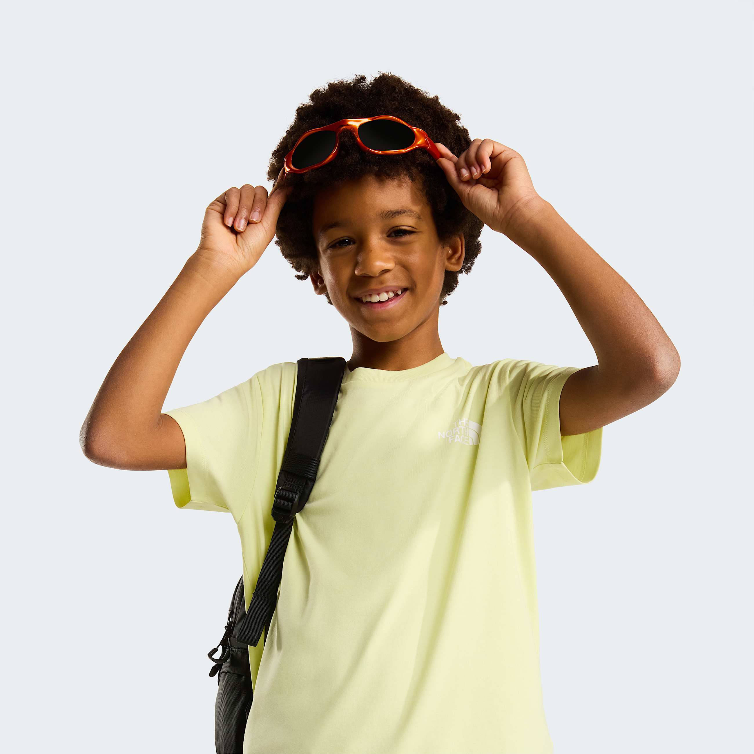 Teens Simple Dome TShirt TNF Lemon Mist ALT5