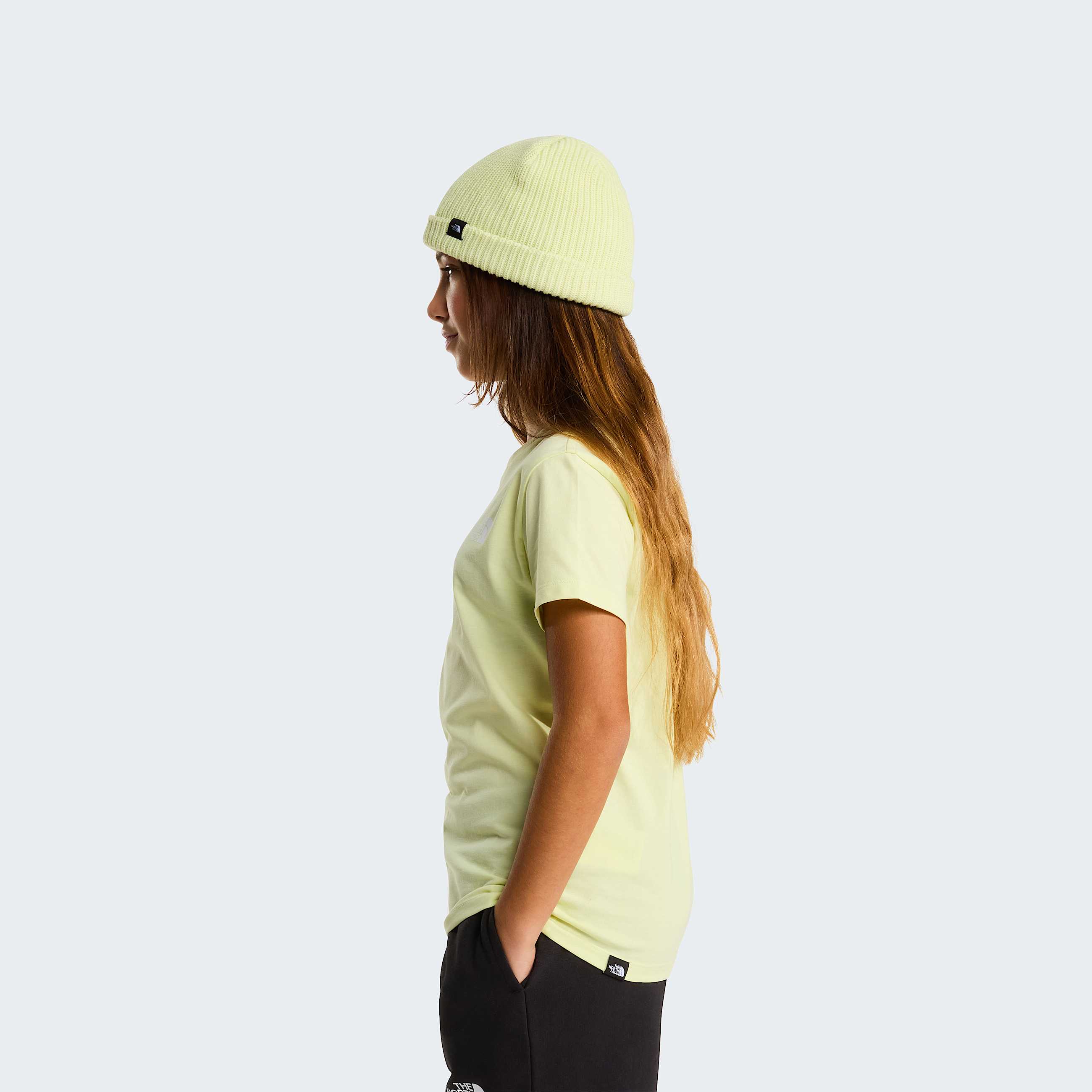 Teens Simple Dome TShirt TNF Lemon Mist ALT8