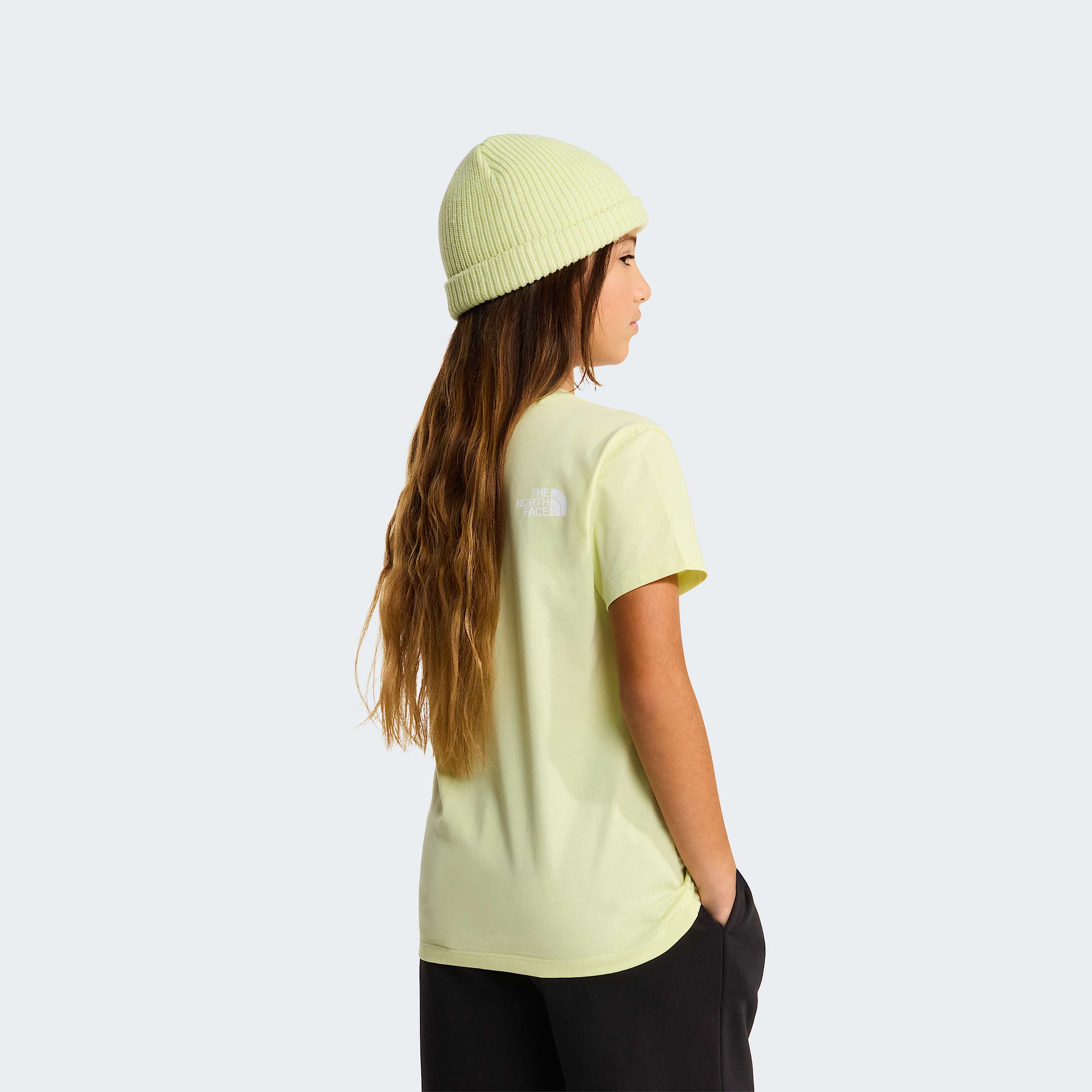 Teens Simple Dome TShirt TNF Lemon Mist ALT9