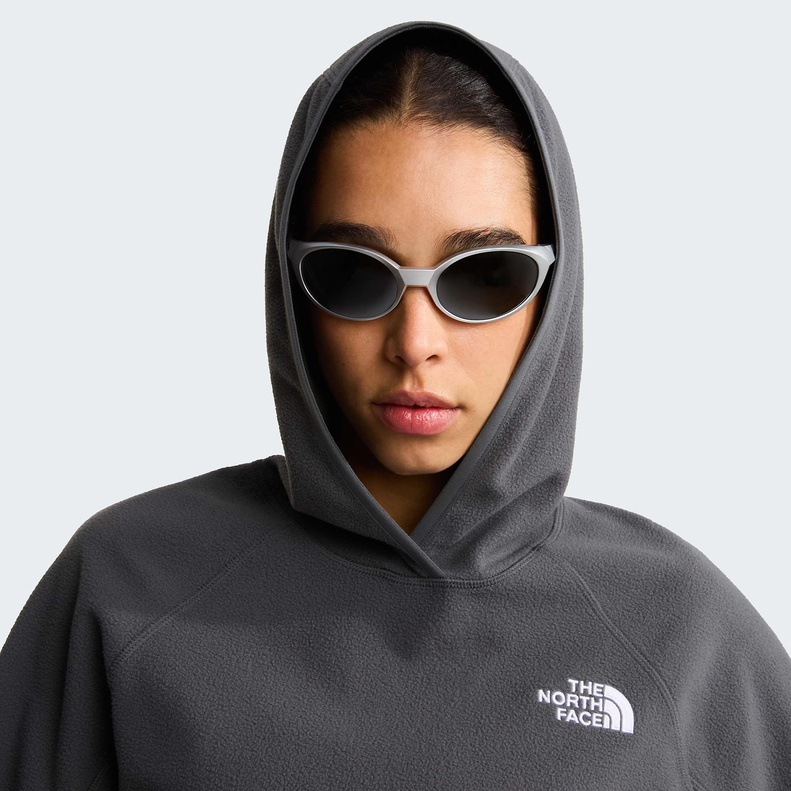 Oxarafleece met capuchon voor dames TNF Anthracite Grey ALT4