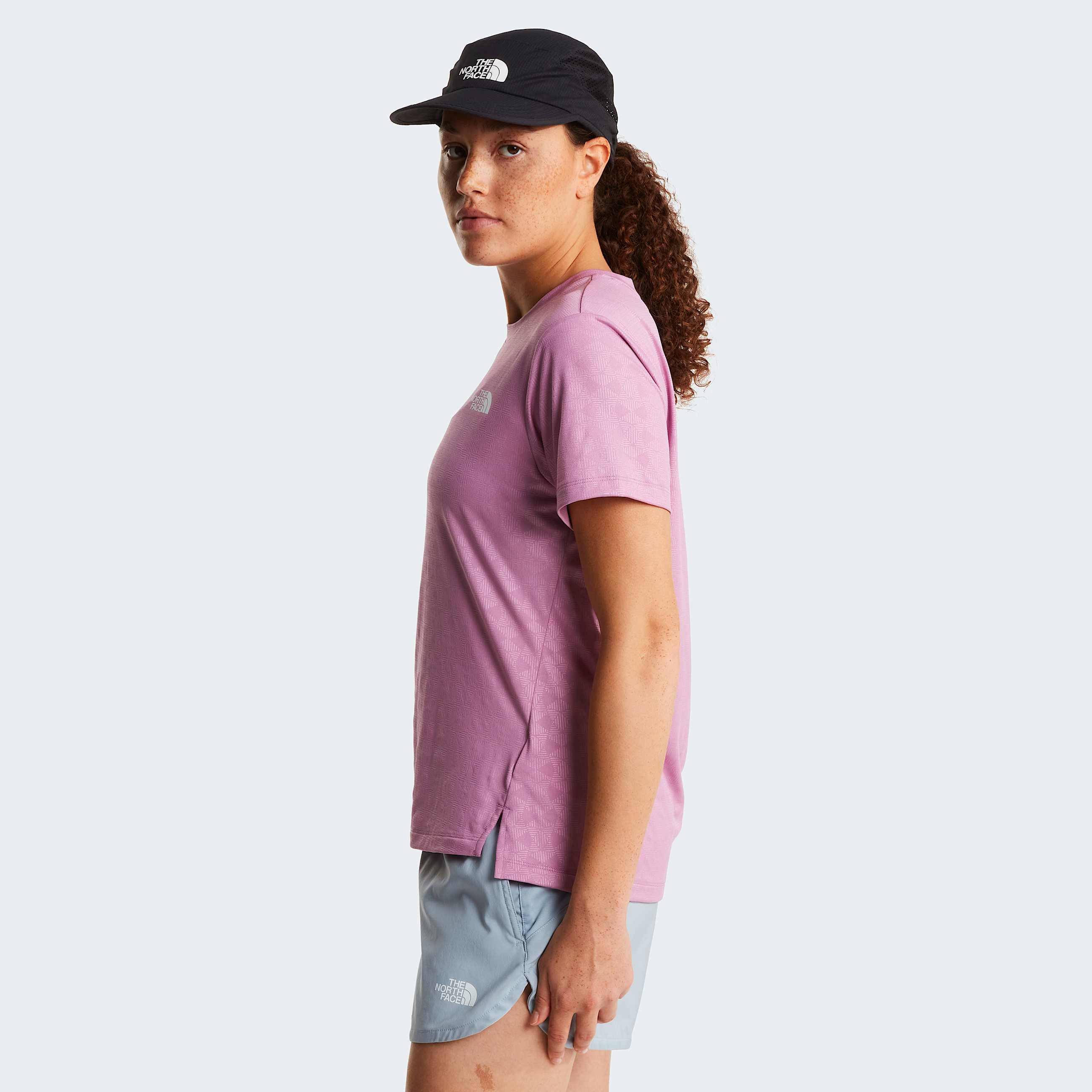 Womens Flex Geo Embossed Regular TShirt TNF Hushed Lavender ALT2