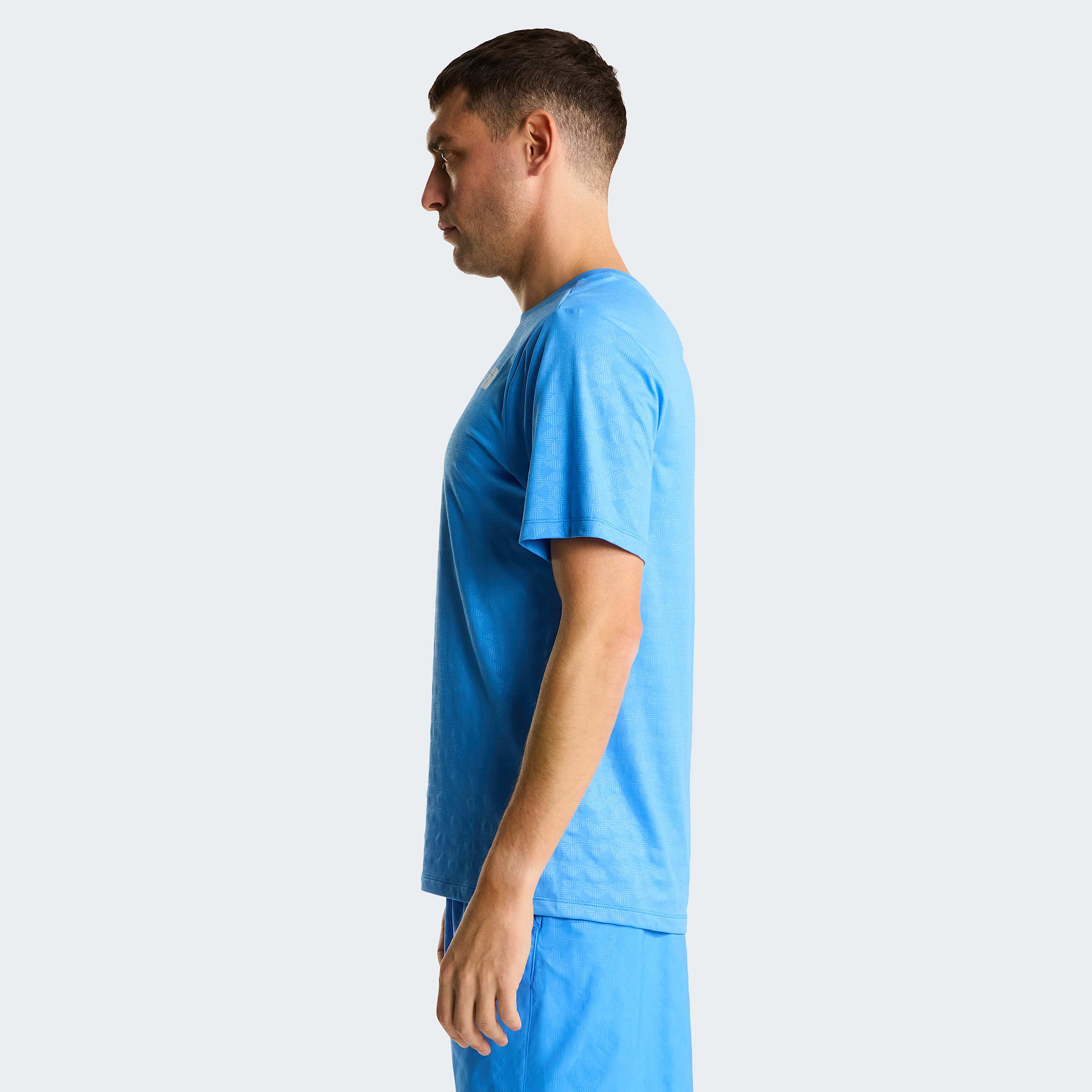 Mens 247 Pentadome Embossed Regular TShirt TNF Marina Blue ALT2