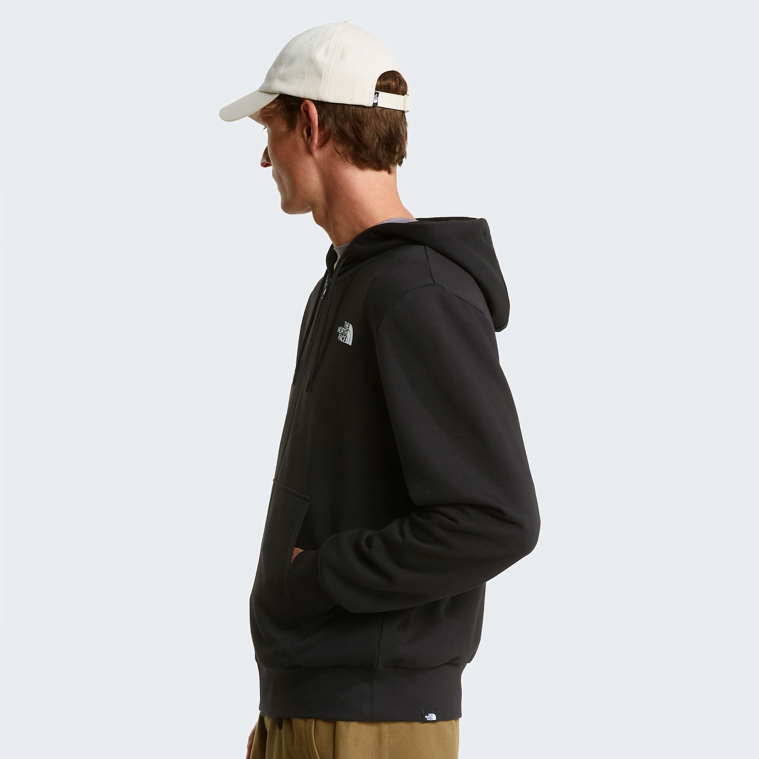 Mens Simple Dome Light Regular Hoodie TNF TNF Black ALT2