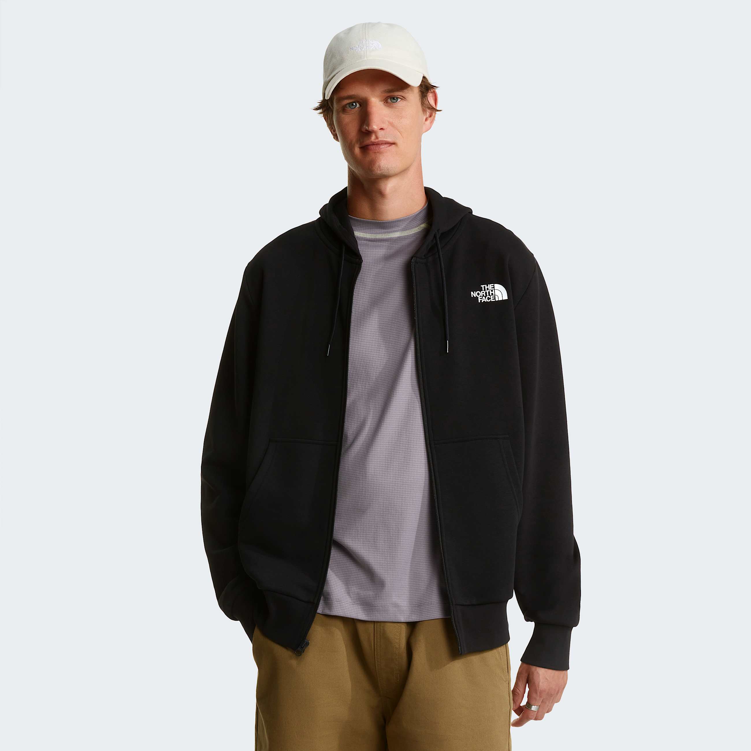 Mens Simple Dome Light Regular Hoodie TNF TNF Black ALT3