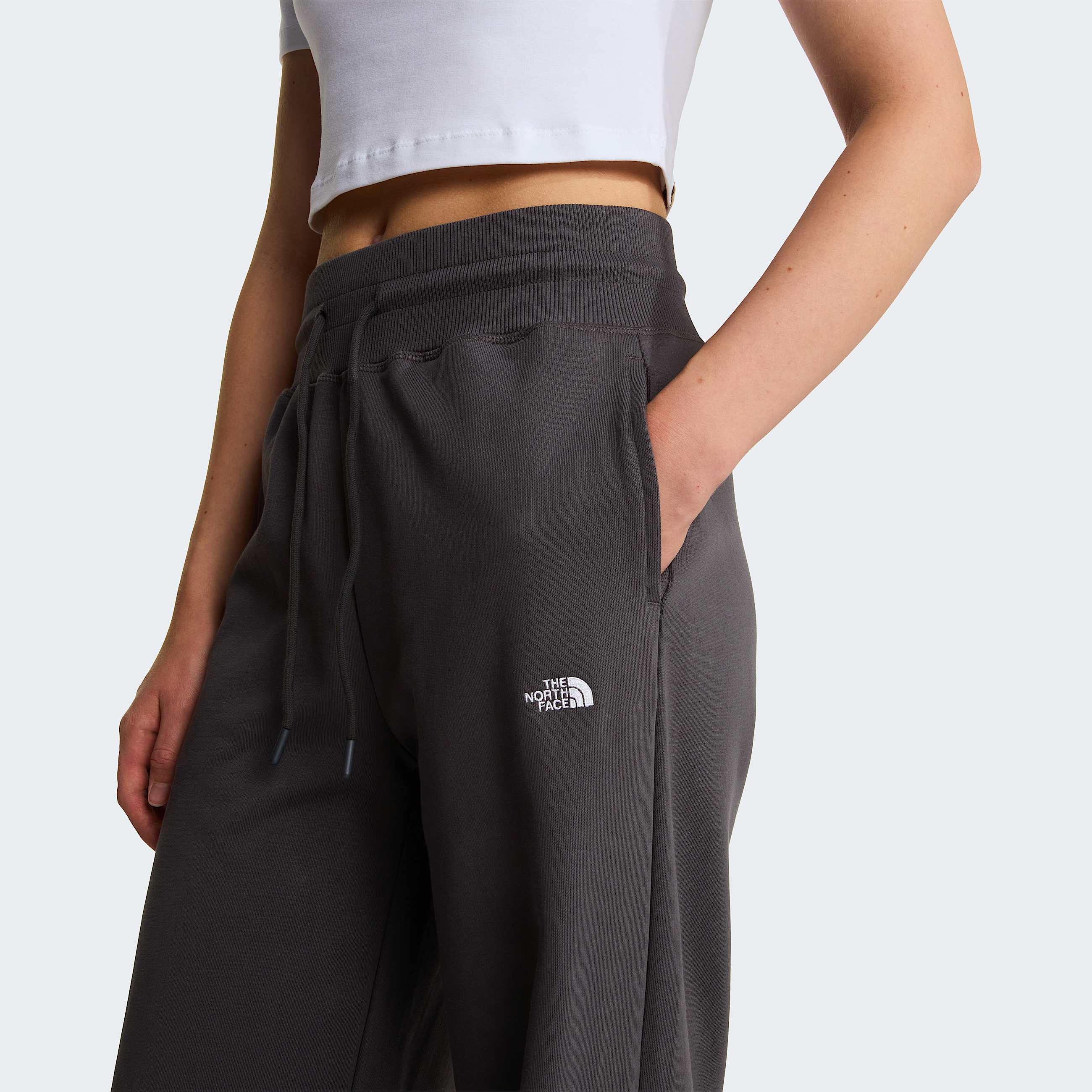 Womens Essential Light Wide Leg Joggers TNF Anthracite Grey ALT4