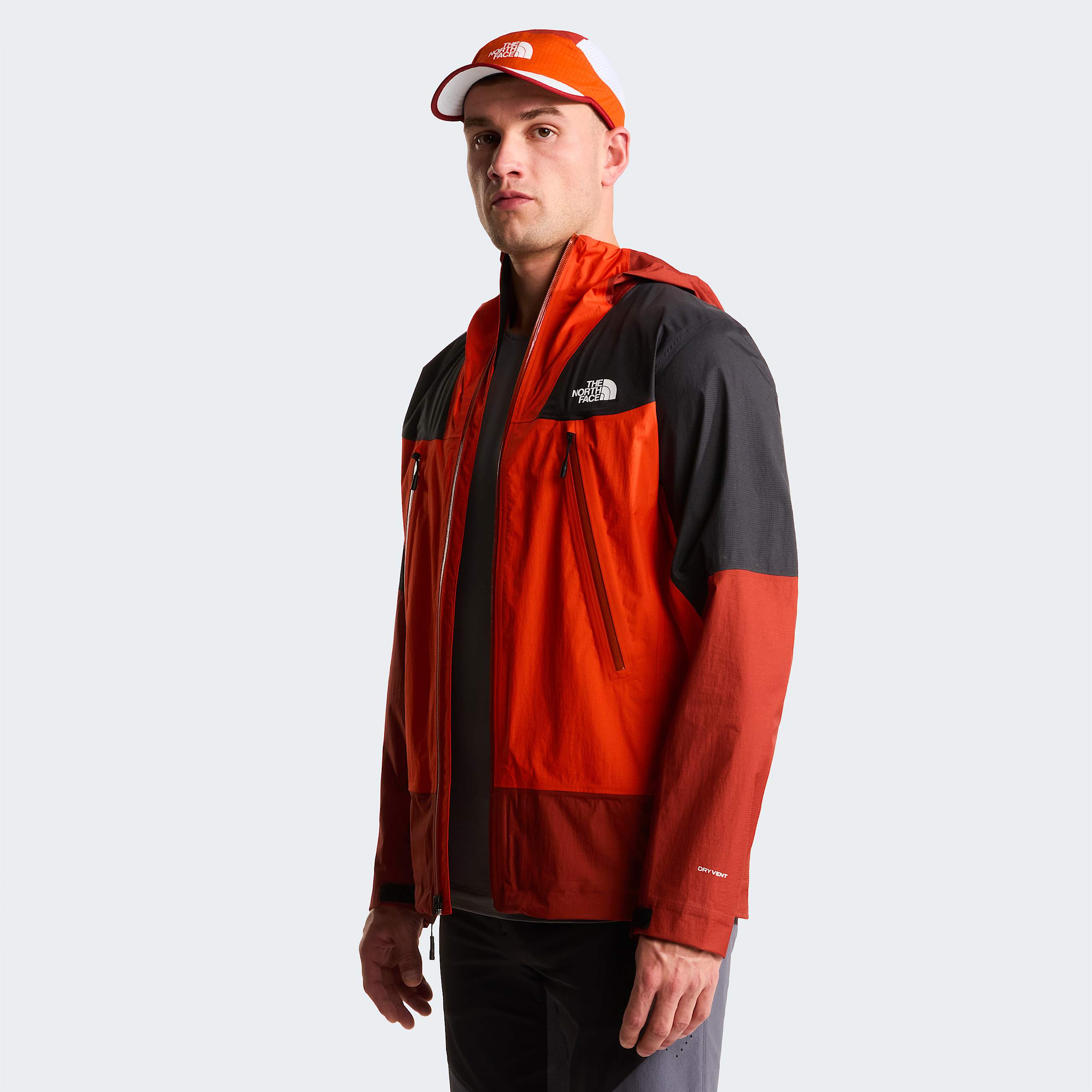 Mens Signal 25L DryVent Jacket TNF Lava RedIron ClayTNF Black ALT4