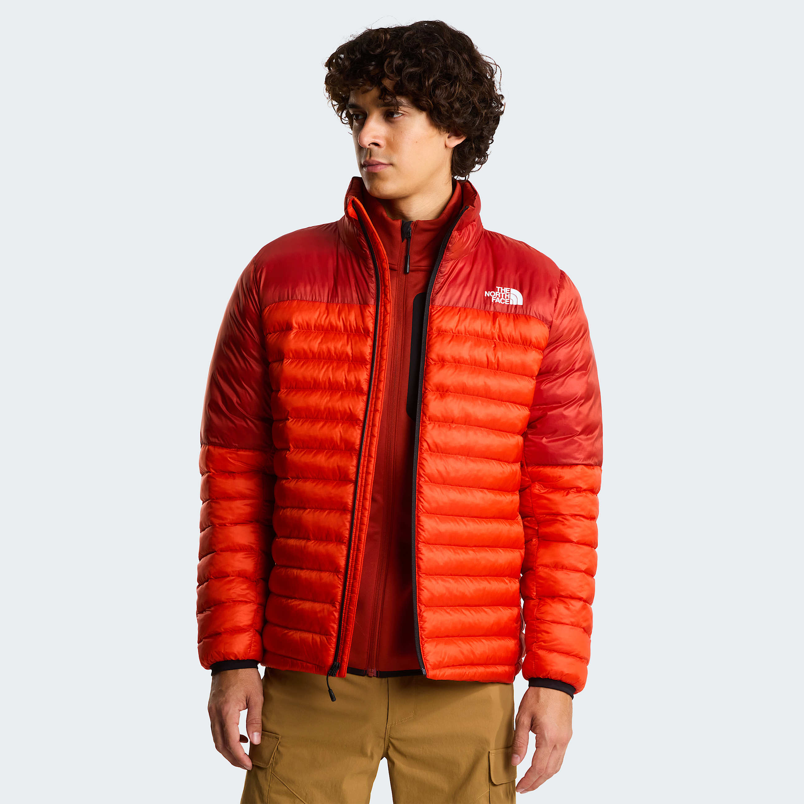 Mens Terra Peak Jacket TNF Lava RedIron Clay ALT4