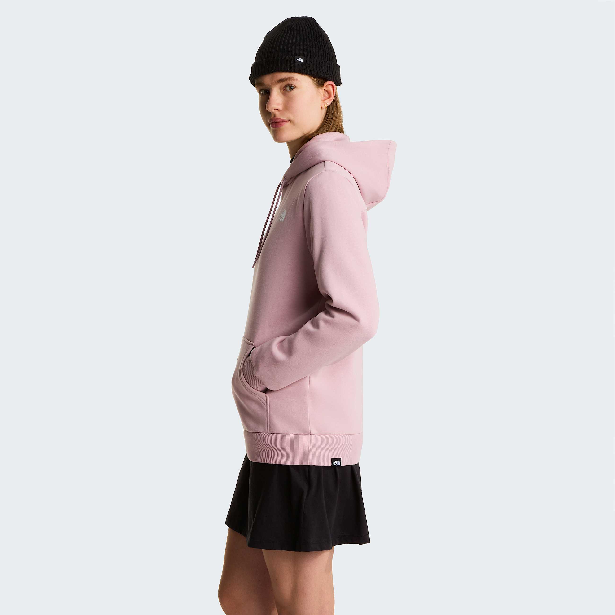 Womens Simple Dome Hoodie TNF Metal Pink ALT2