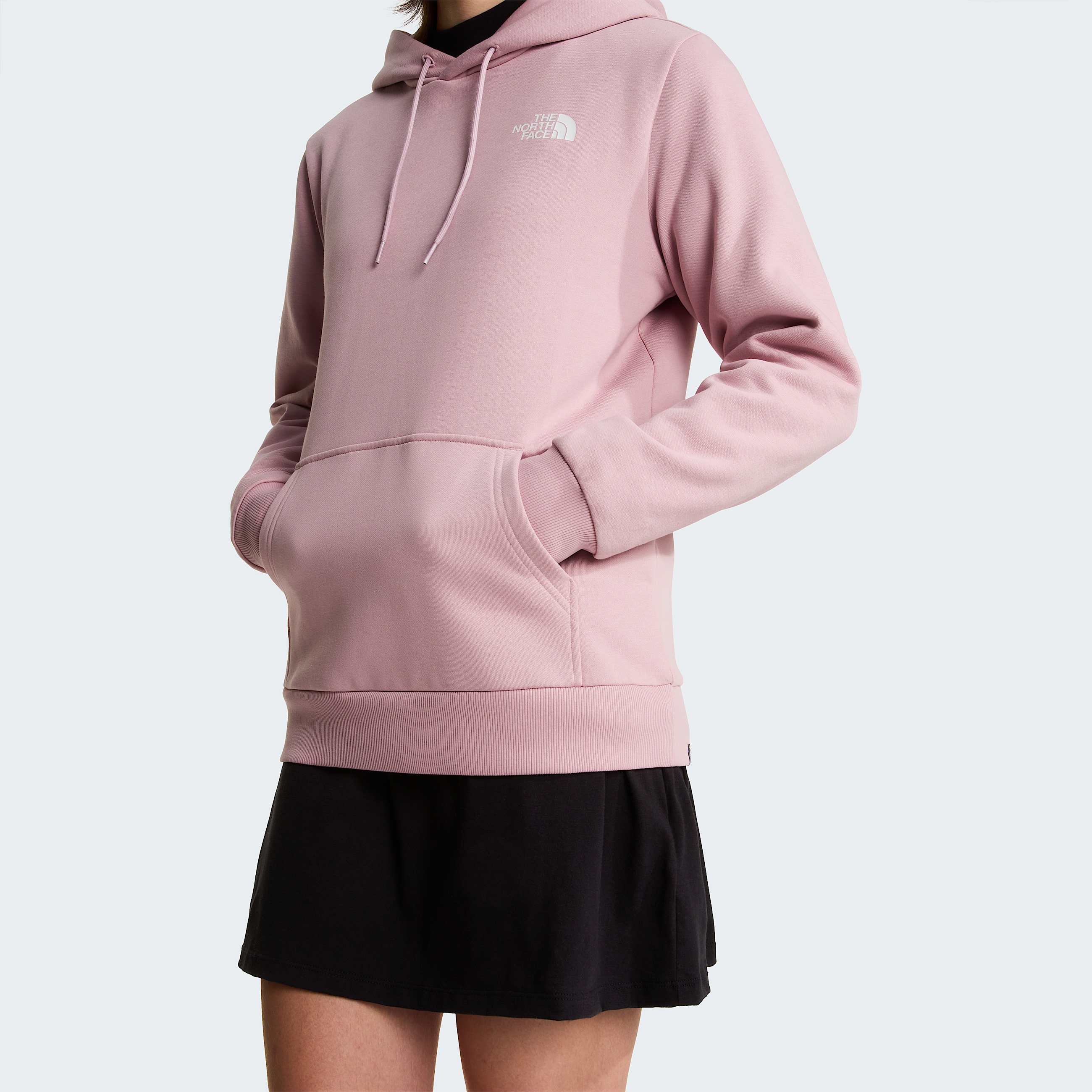 Womens Simple Dome Hoodie TNF Metal Pink ALT5