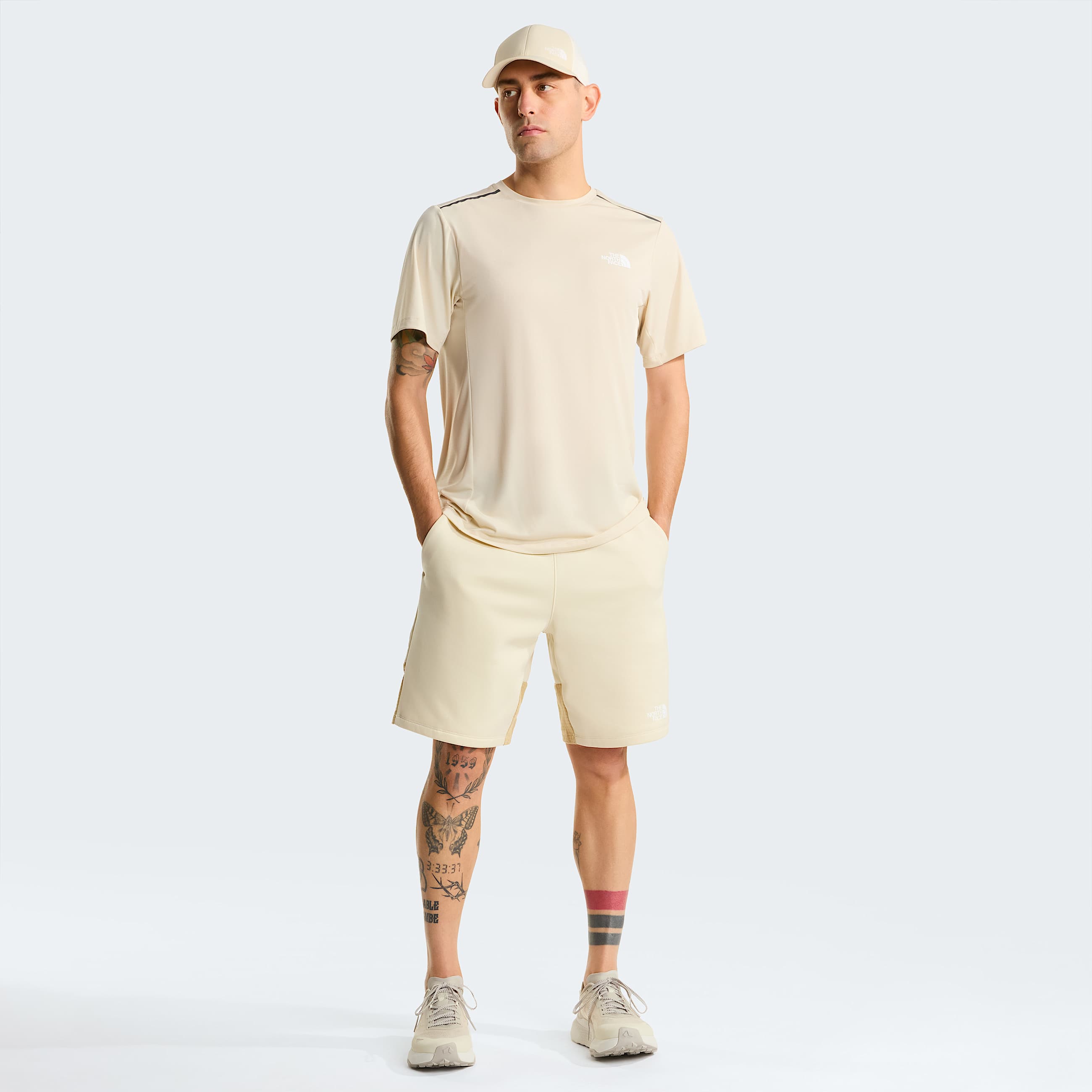Mens Mountain Athletics Fleece Shorts TNF Desert Stone ALT1