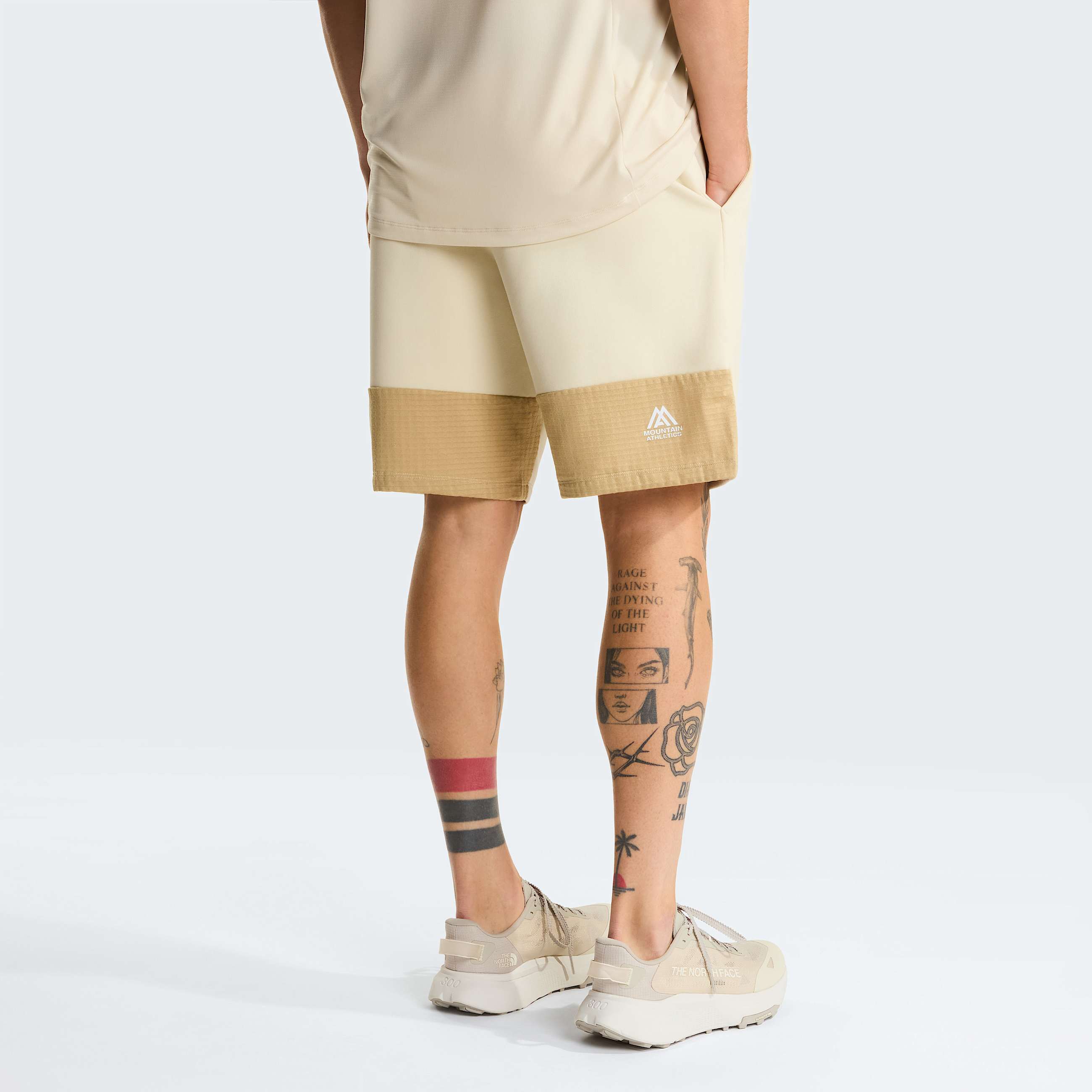 Mens Mountain Athletics Fleece Shorts TNF Desert Stone ALT3
