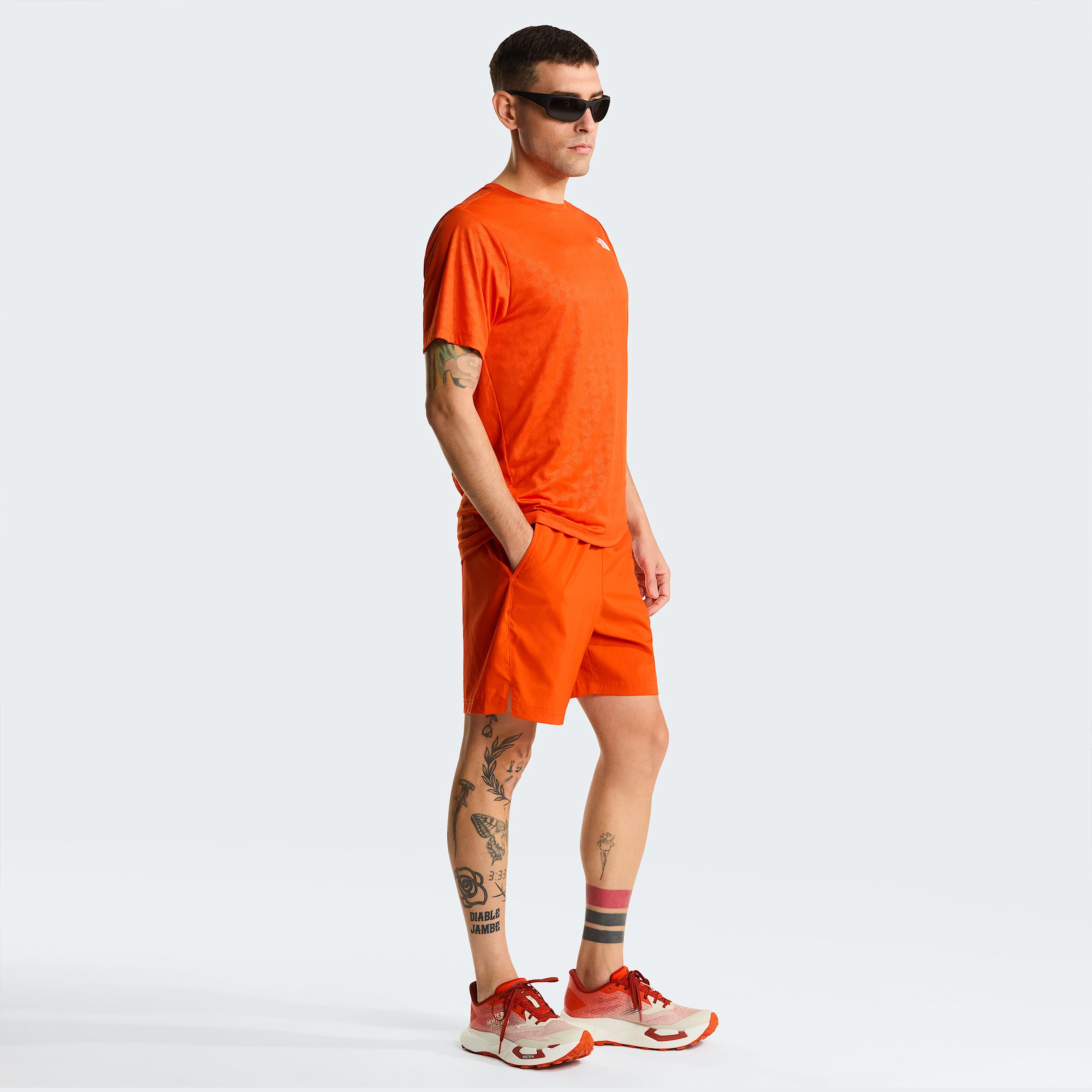 Mens 247 7 Shorts TNF Lava Red ALT1